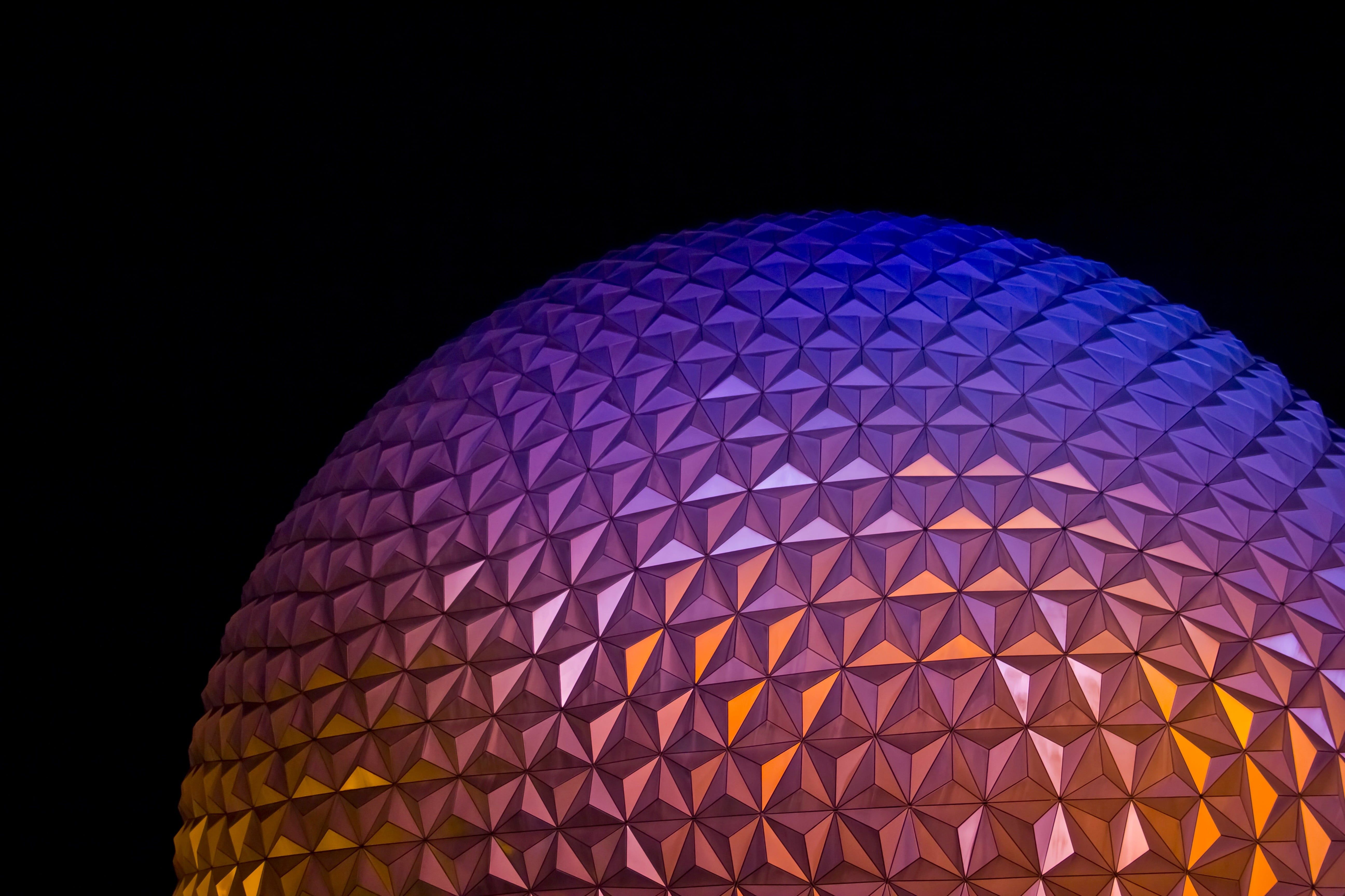 Spaceship Earth Epcot notturno, 5184x3456 4K Ultra HD, Monitor 4K