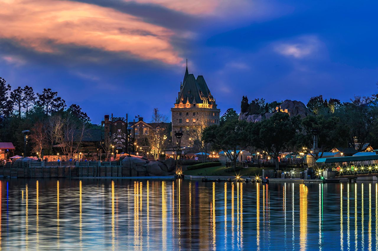 Castello Epcot Disney World sera, 1280x853 HD, ROG Asus Laptop