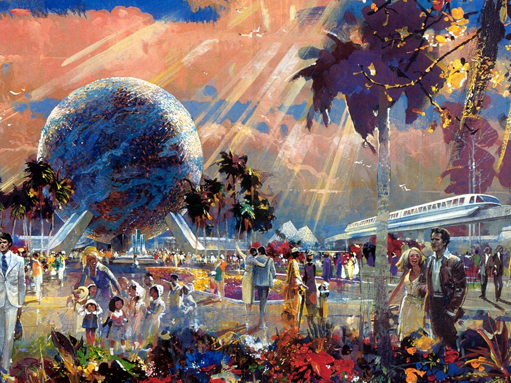 Epcot Spaceship Earth illustrazione, 1024x768 HD, Laptop