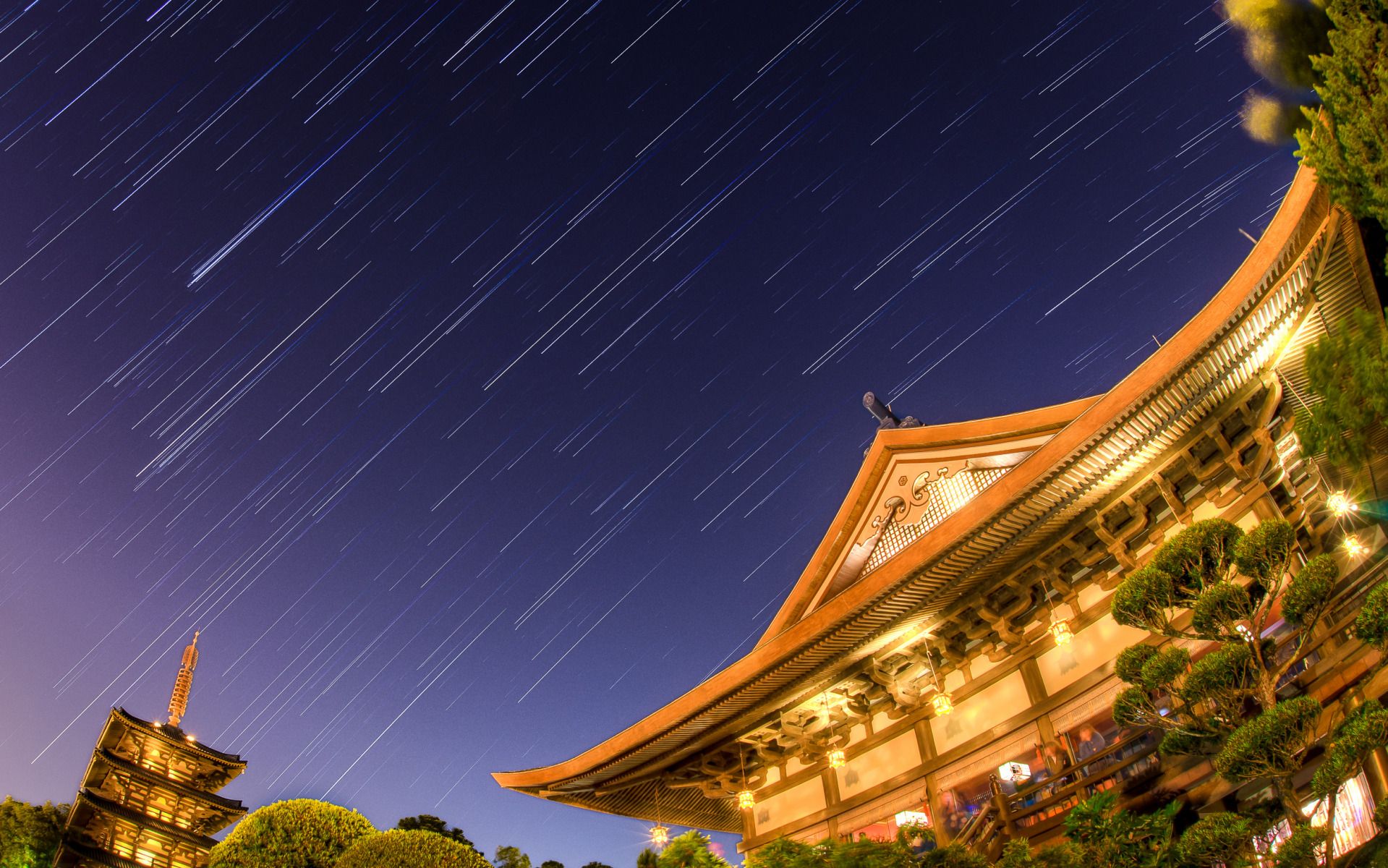 Padiglione Giappone Epcot notte, 1919x1200 HD Ready, PC Desktop