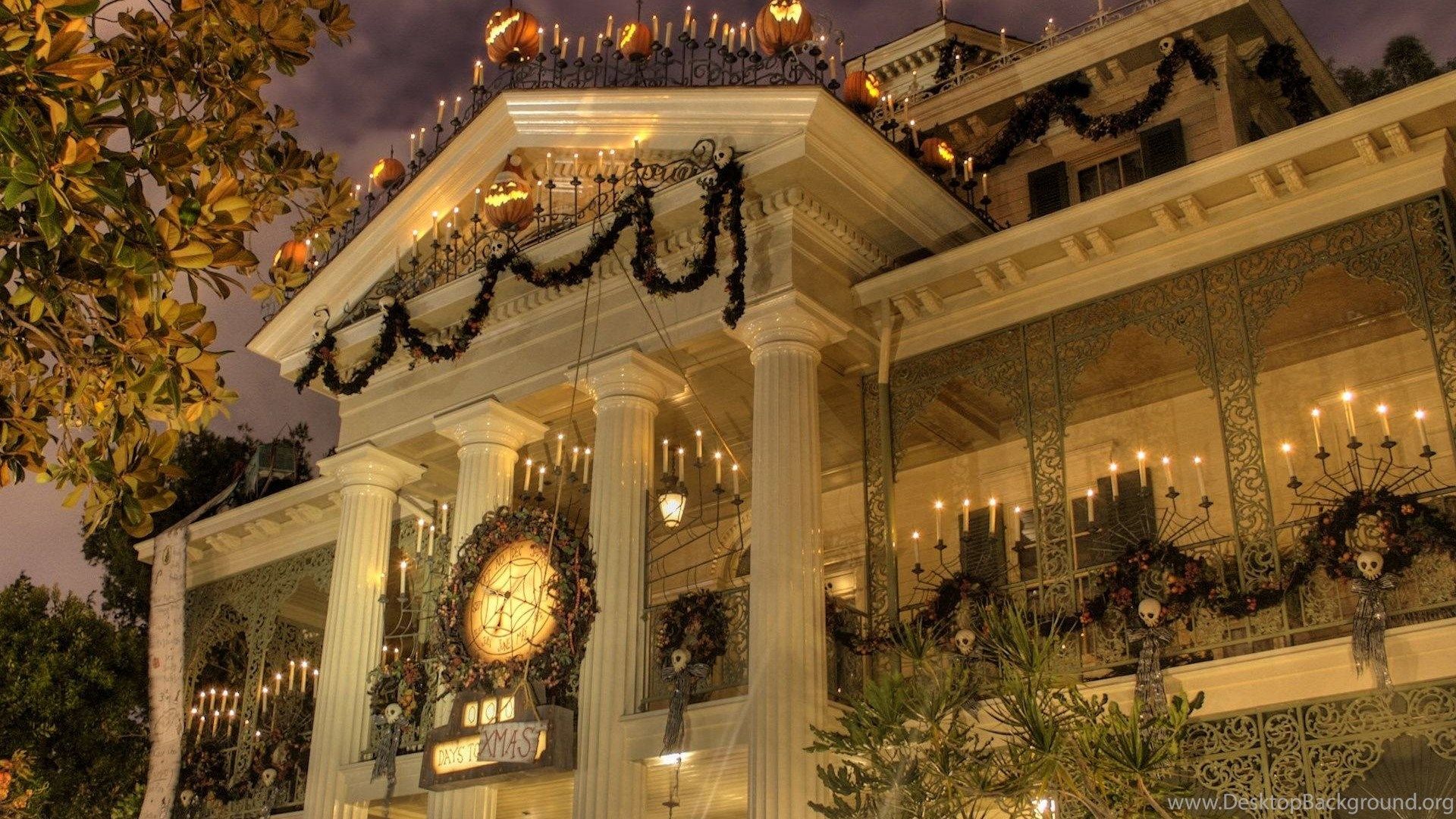 Haunted Mansion Disneyland natalizio, 1920x1080 Full HD, Desktop
