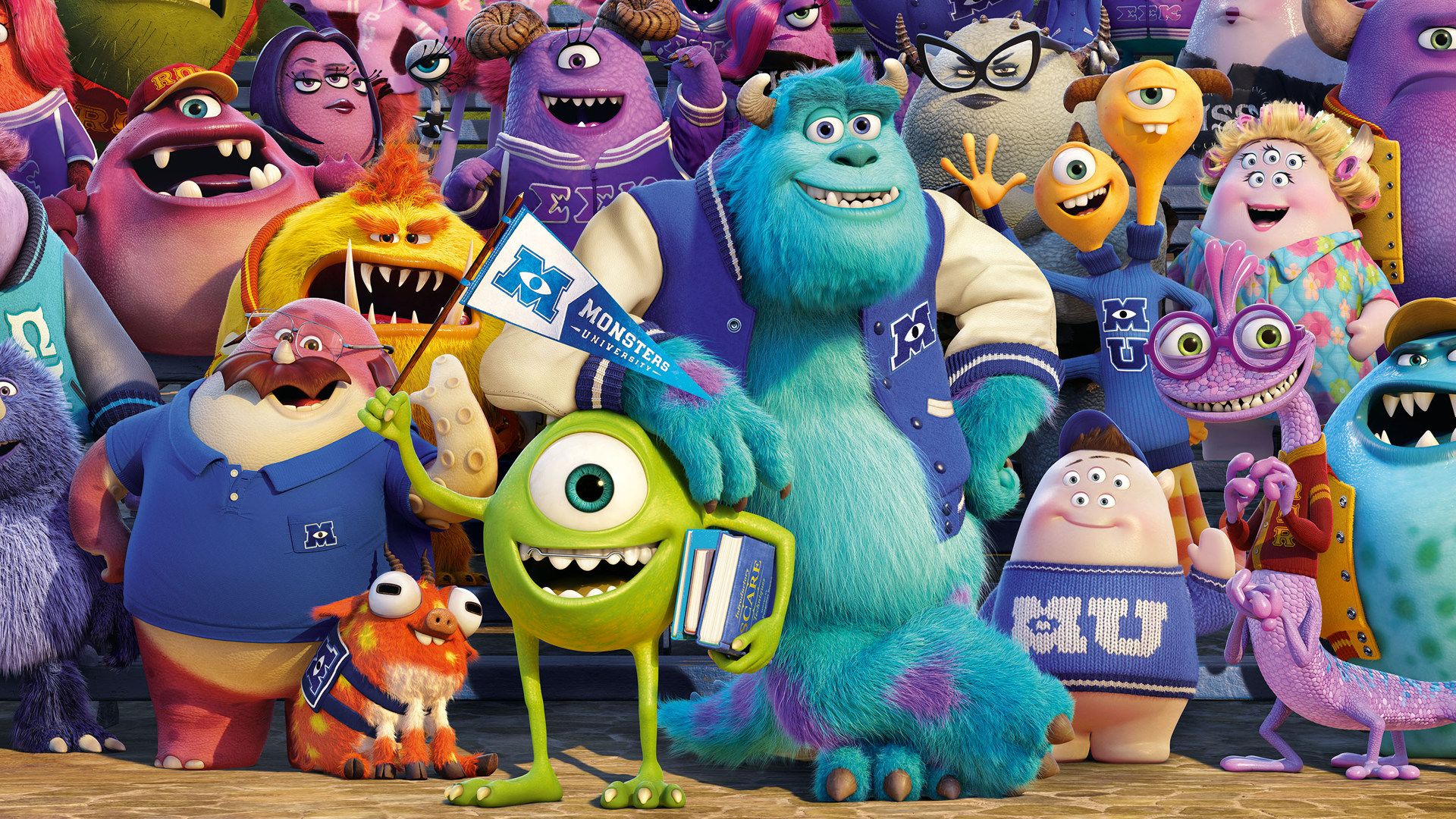 Mike e Sulley, Monsters University, 1920x1080 Full HD, PC Desktop