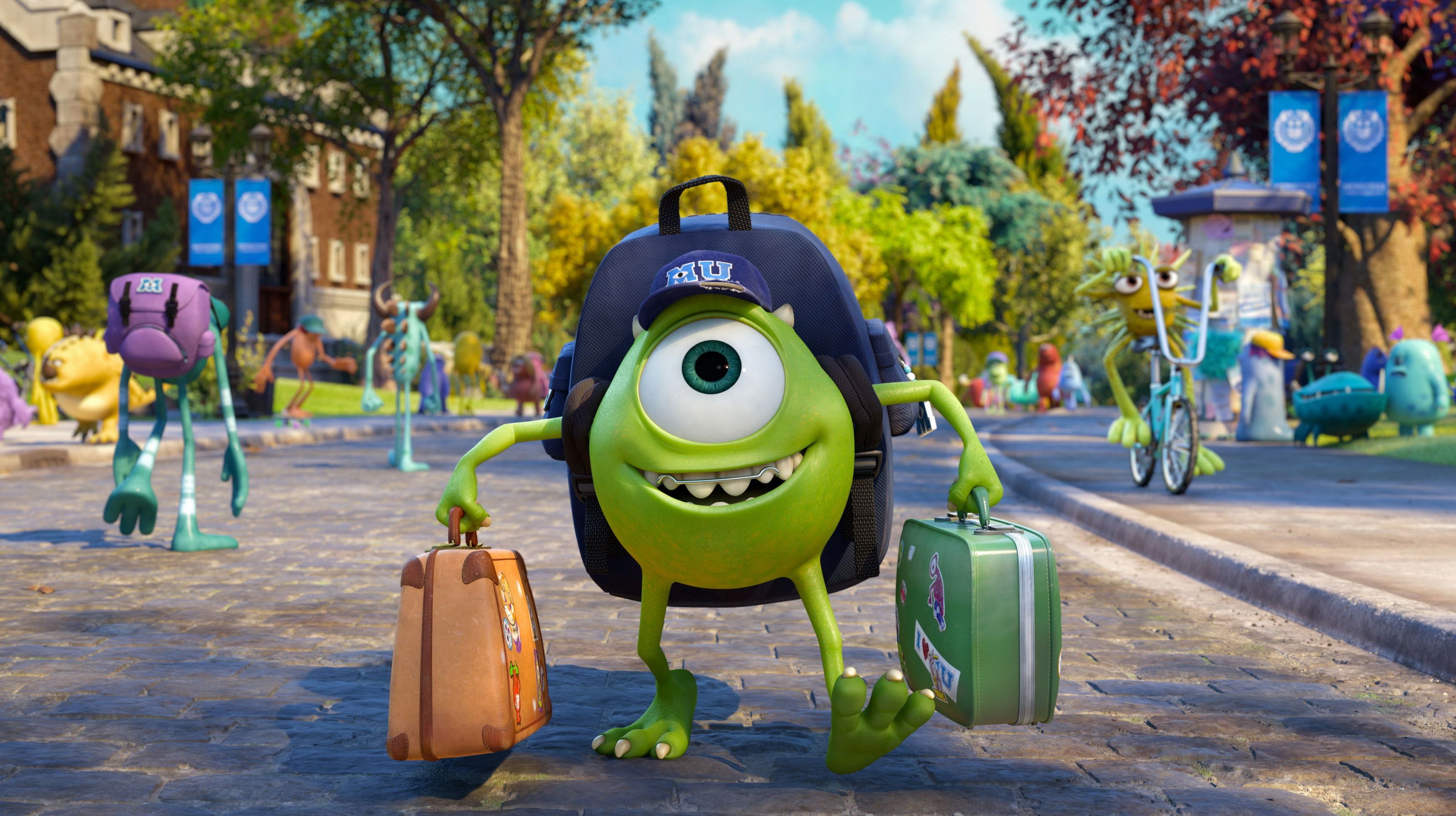 Mike Wazowski, Monsters University, 3500x1961 2K, Desktop
