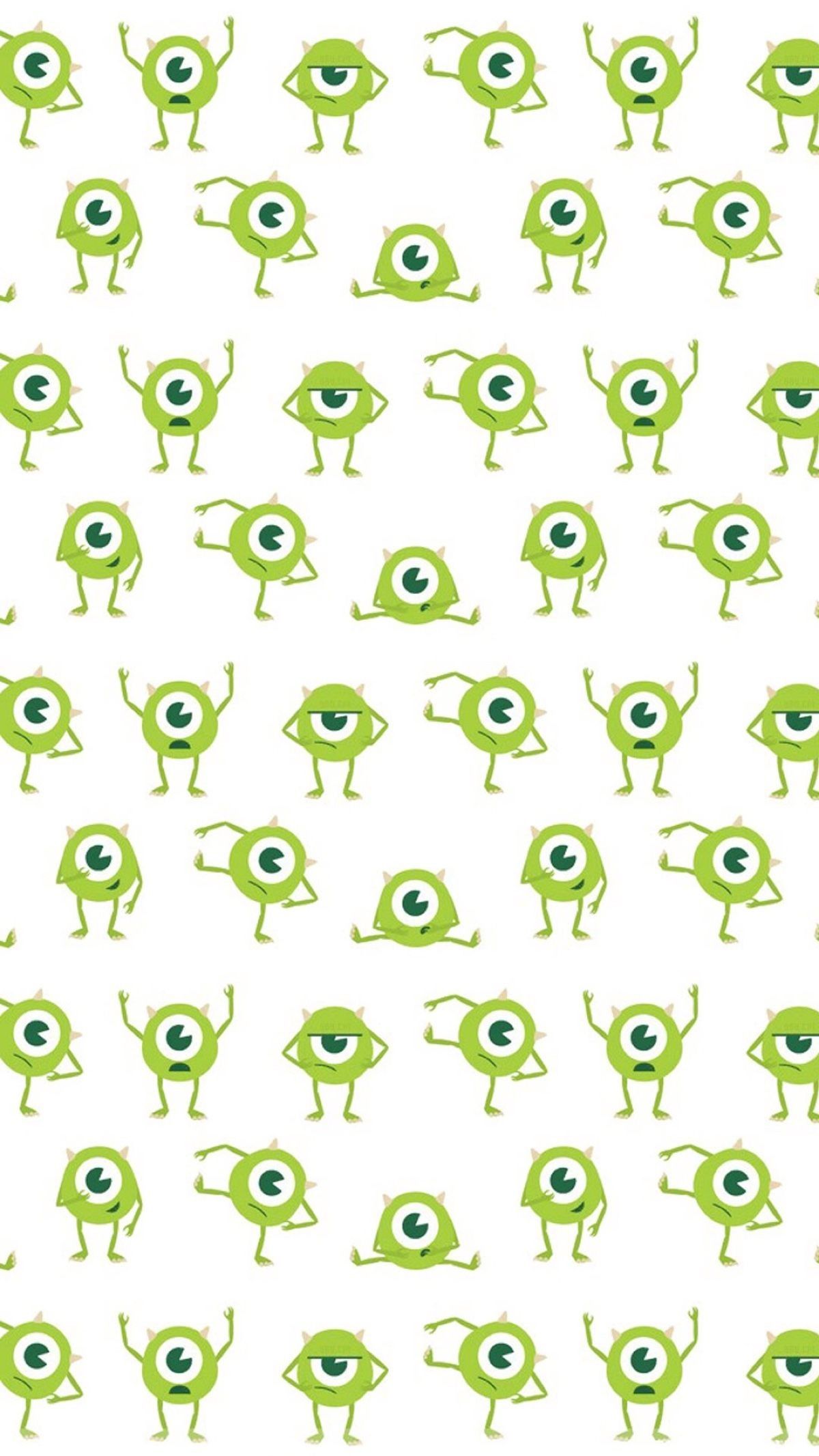 Mike Wazowski pattern verde, 1200x2133 Full HD Verticale, Google Pixel