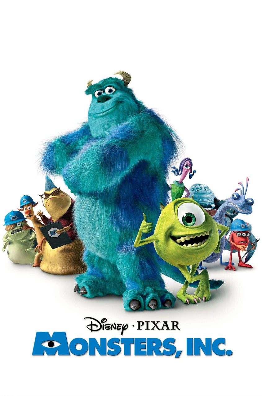 Poster Monsters Inc Pixar, 845x1275 Verticale, Mobile