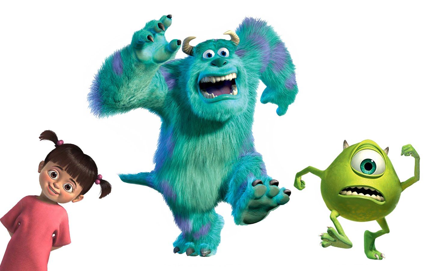 Sulley, Mike e Boo Monsters Inc, 1440x900 720p, Laptop