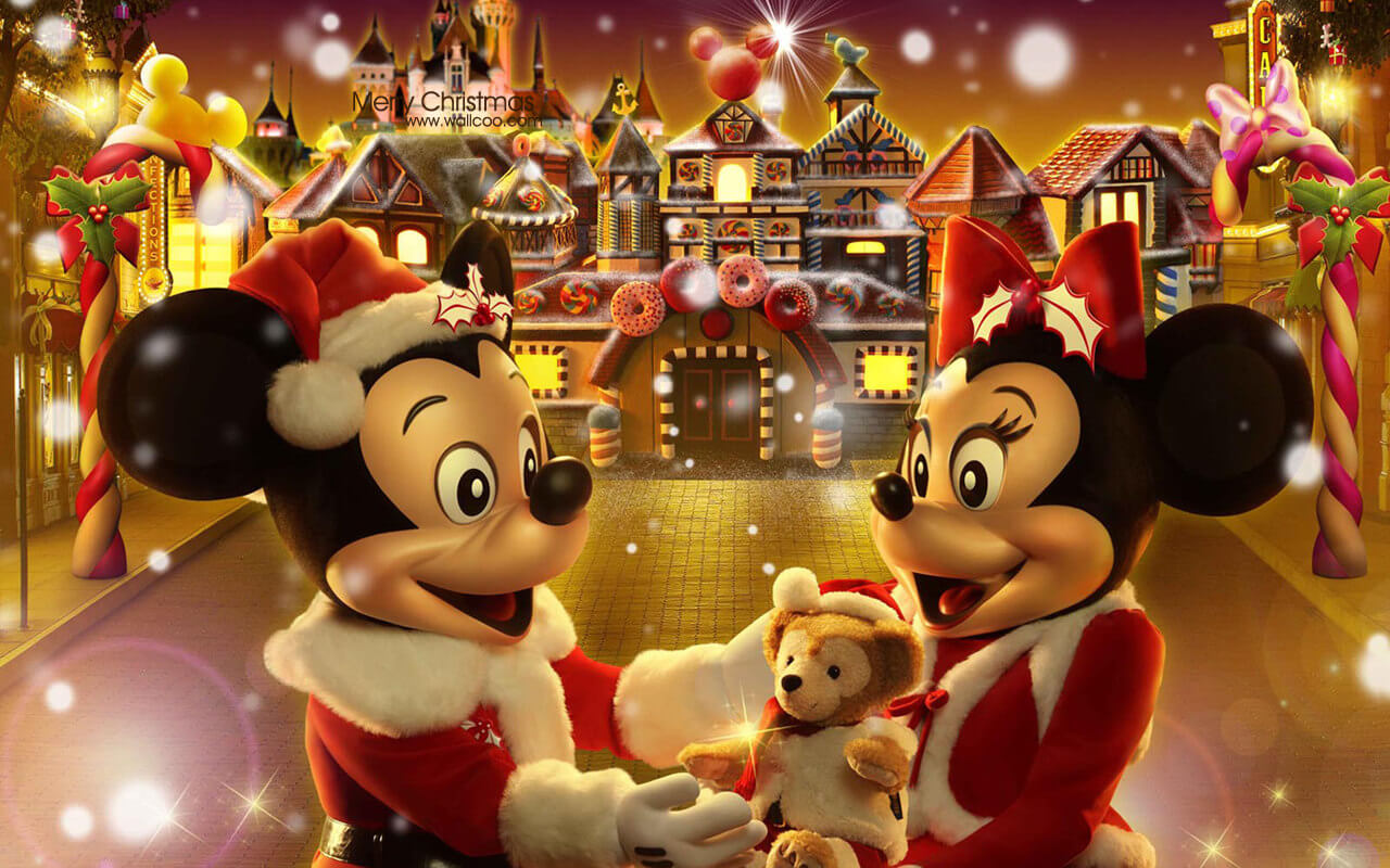 Topolino e Minnie Natale, Disney, 1280x800 HD, Desktop