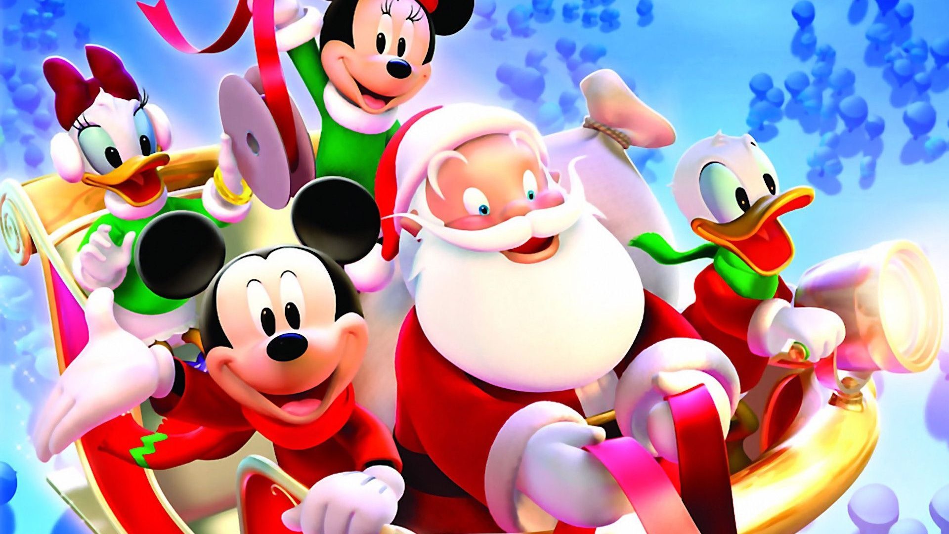 Topolino Disney con Babbo Natale, 1920x1080 Full HD, PC Desktop