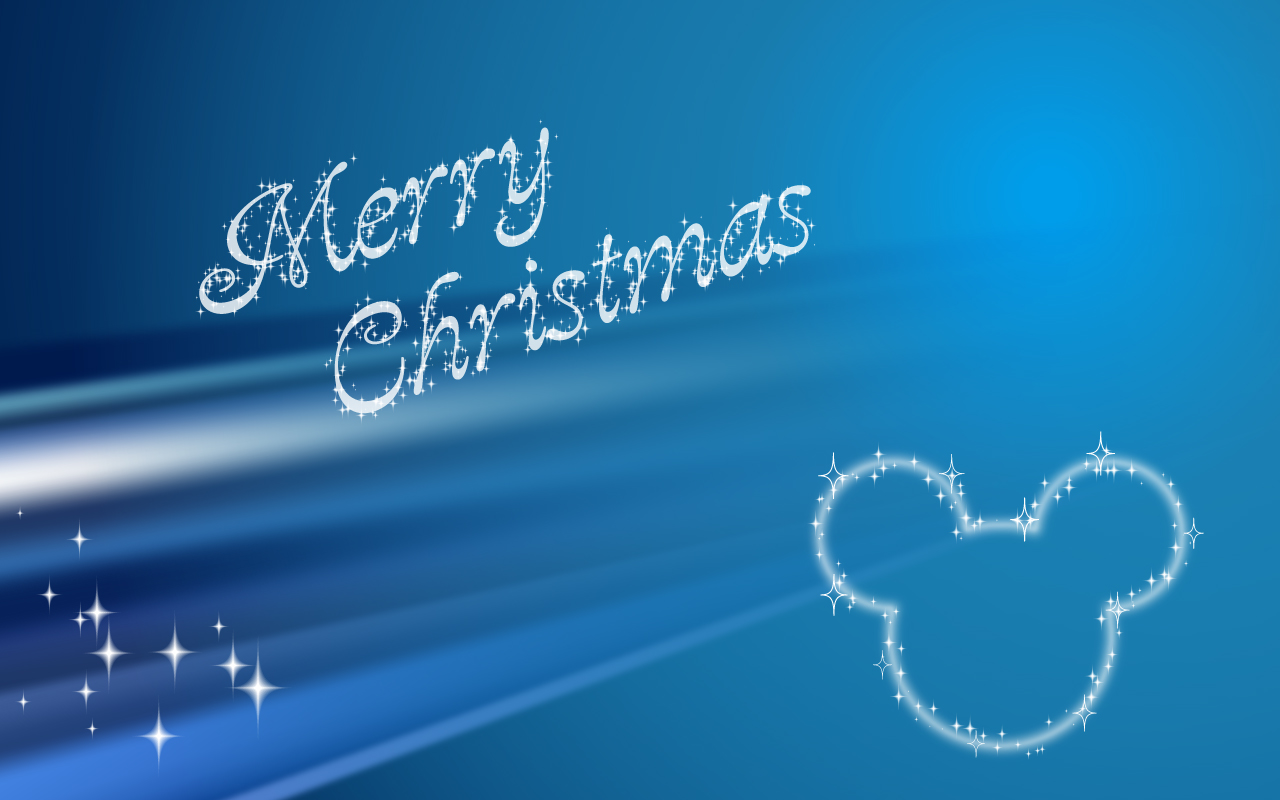Merry Christmas Topolino sfondo blu, 1280x800 720p, Laptop