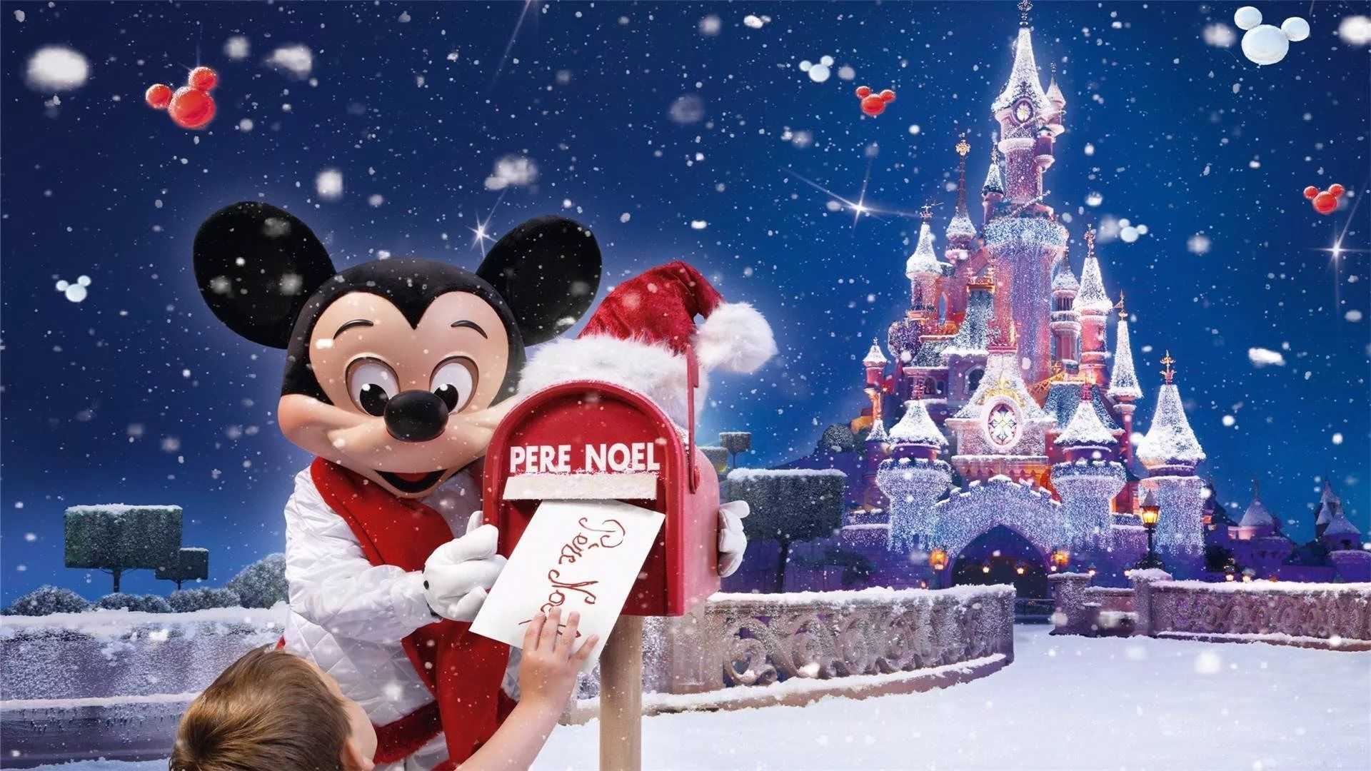 Topolino Natale castello Disney, 1920x1080 1080p, Desktop