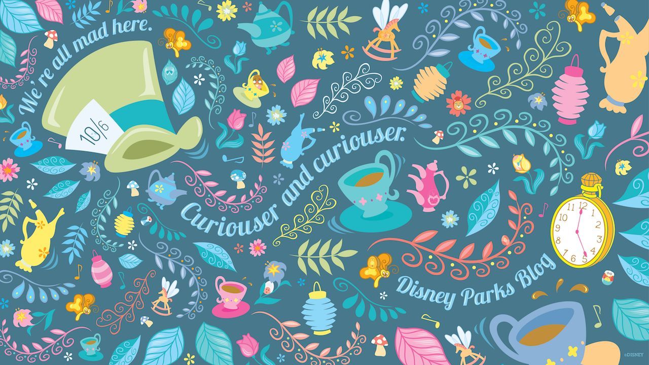 Alice nel Paese delle Meraviglie pattern, 1280x720 720p, PC