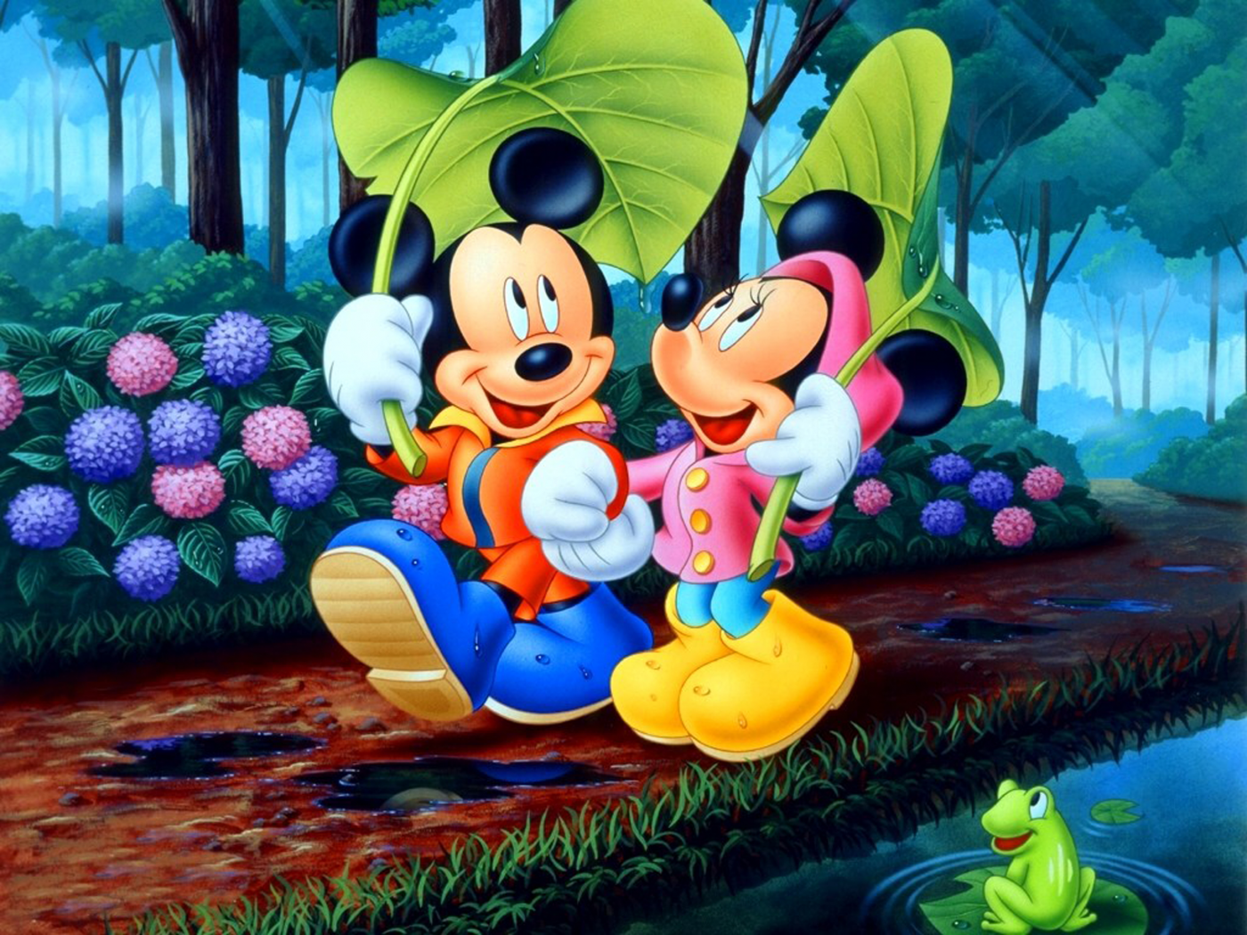 Topolino e Minnie primavera, Disney, 1400x1050 HD, Desktop
