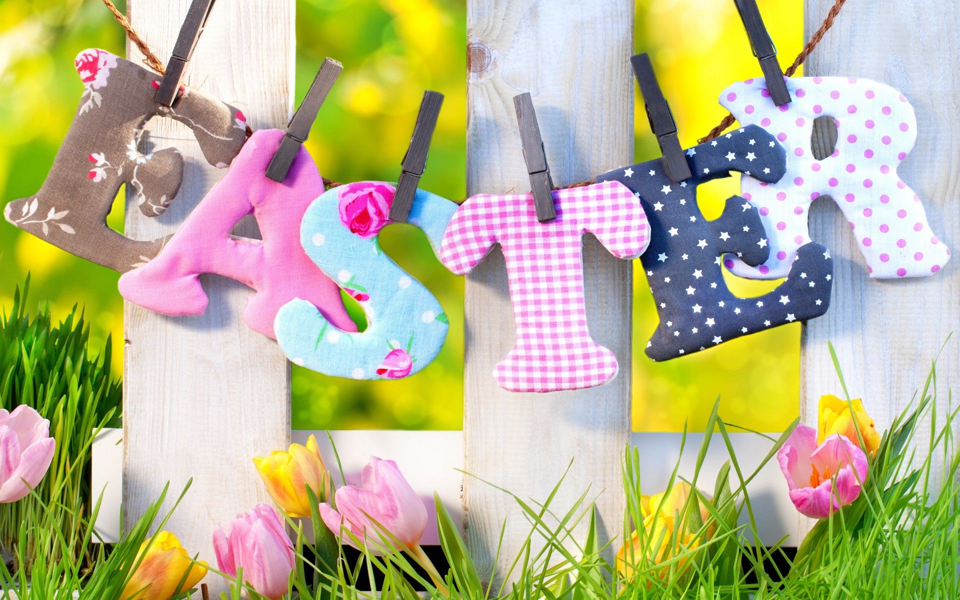 Lettere Easter su recinto, 1920x1200 Full HD+ WUXGA, PC Desktop