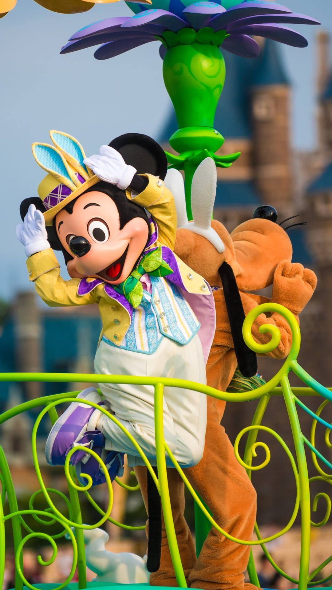 Topolino orecchie coniglio Pasqua, Mickey Mouse, 1080x1920 Full HD Verticale, iPhone
