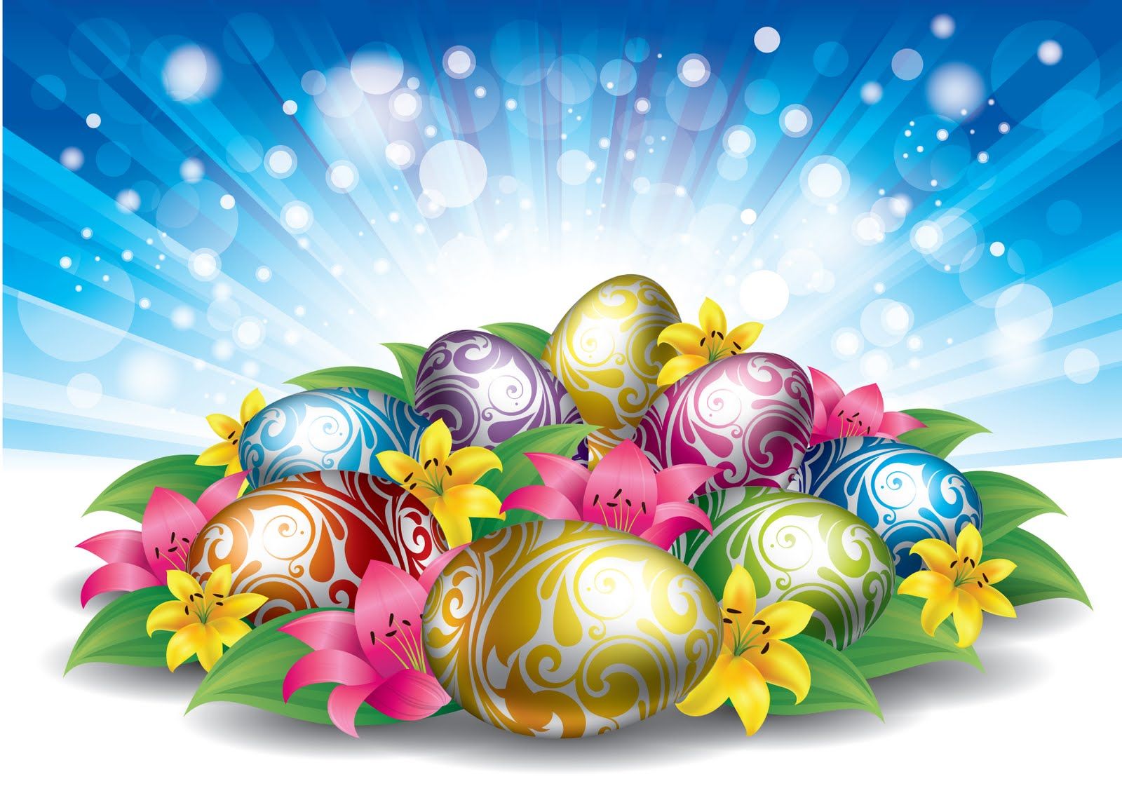Uova di Pasqua decorate colorate, 1600x1131 900p, Desktop