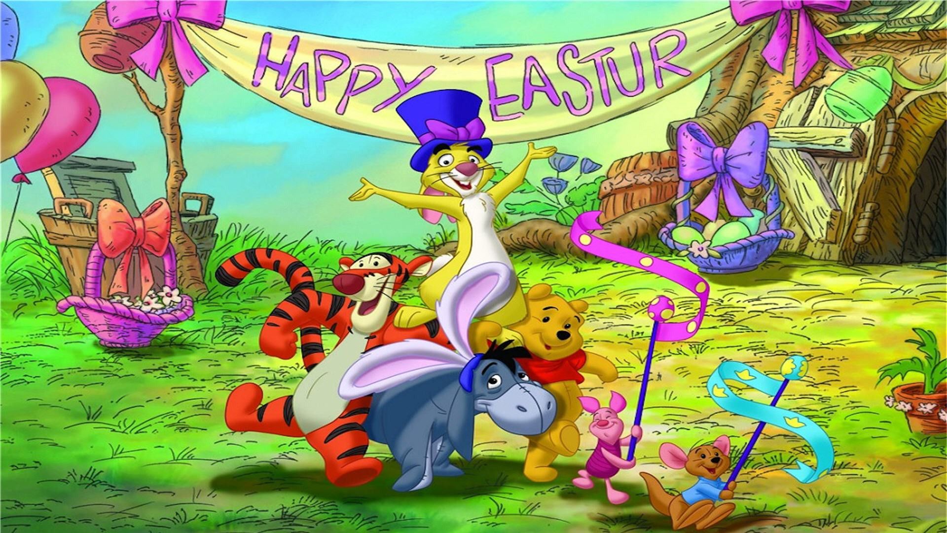 Winnie the Pooh Pasqua, Tigro e Pimpi, 1920x1080 Full HD, PC