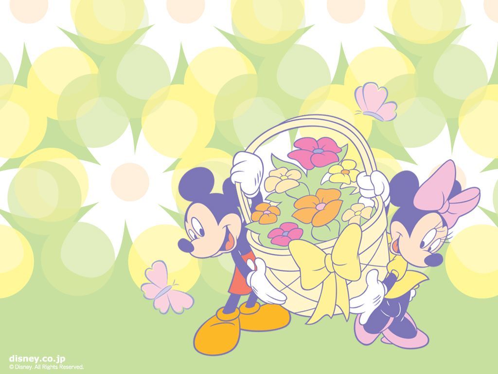 Topolino e Minnie Pasqua, 1024x768 HD, PC Desktop