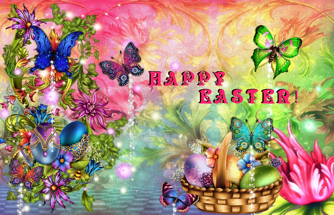 Uova di Pasqua decorate erba, 1920x1080 Full HD, Desktop