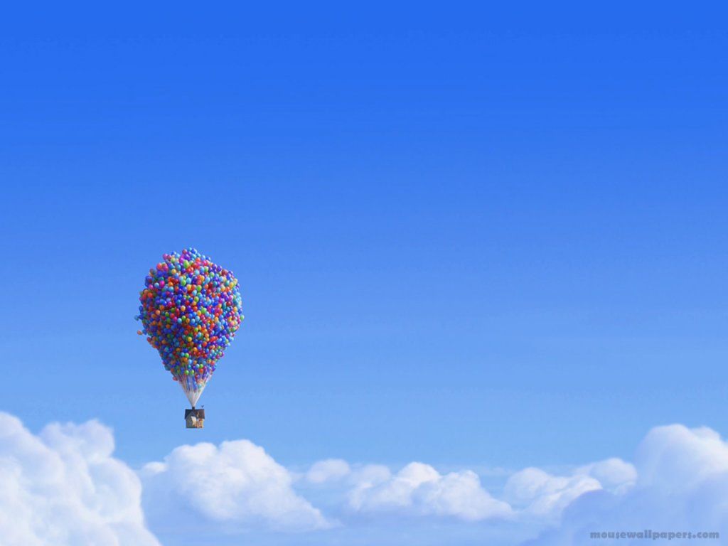 Casa con palloncini colorati, Up, 1024x768 HD, Desktop