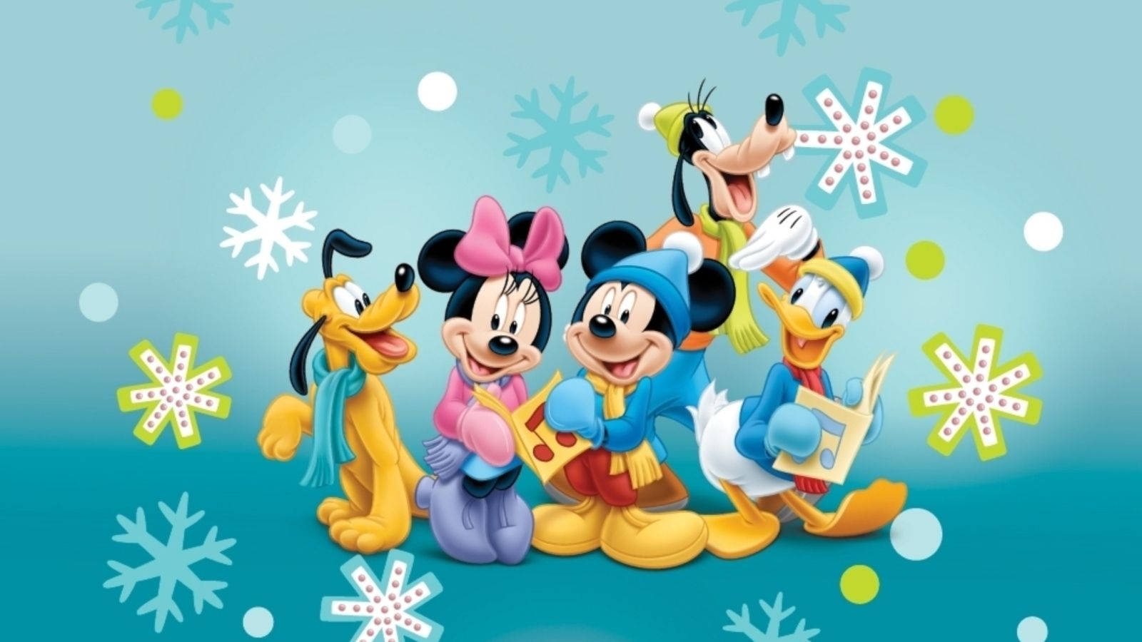 Personaggi Disney invernali natalizi, 1600x900 HD Ready, Desktop