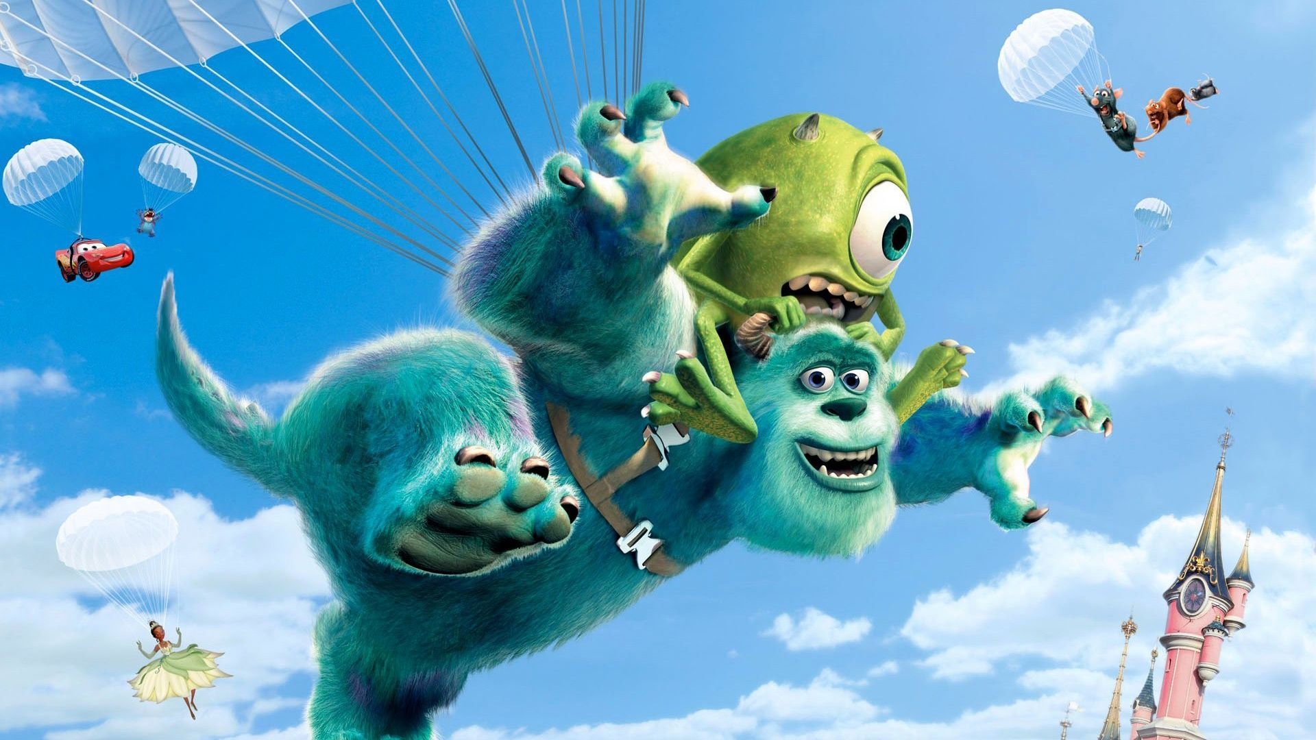 Monsters Inc paracadute Disney, Disney Pixar, 1920x1080 Full HD, Desktop