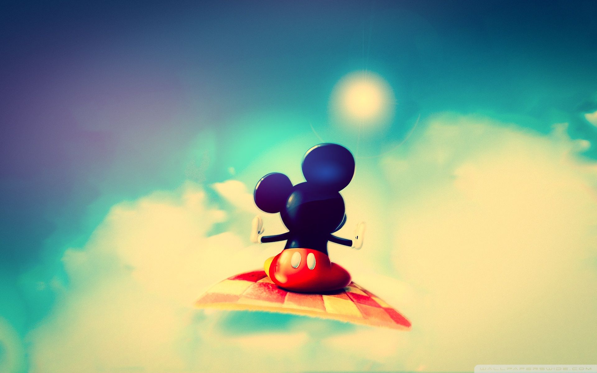 Topolino sagoma tra le nuvole, 1920x1200 WUXGA, Monitor Gaming