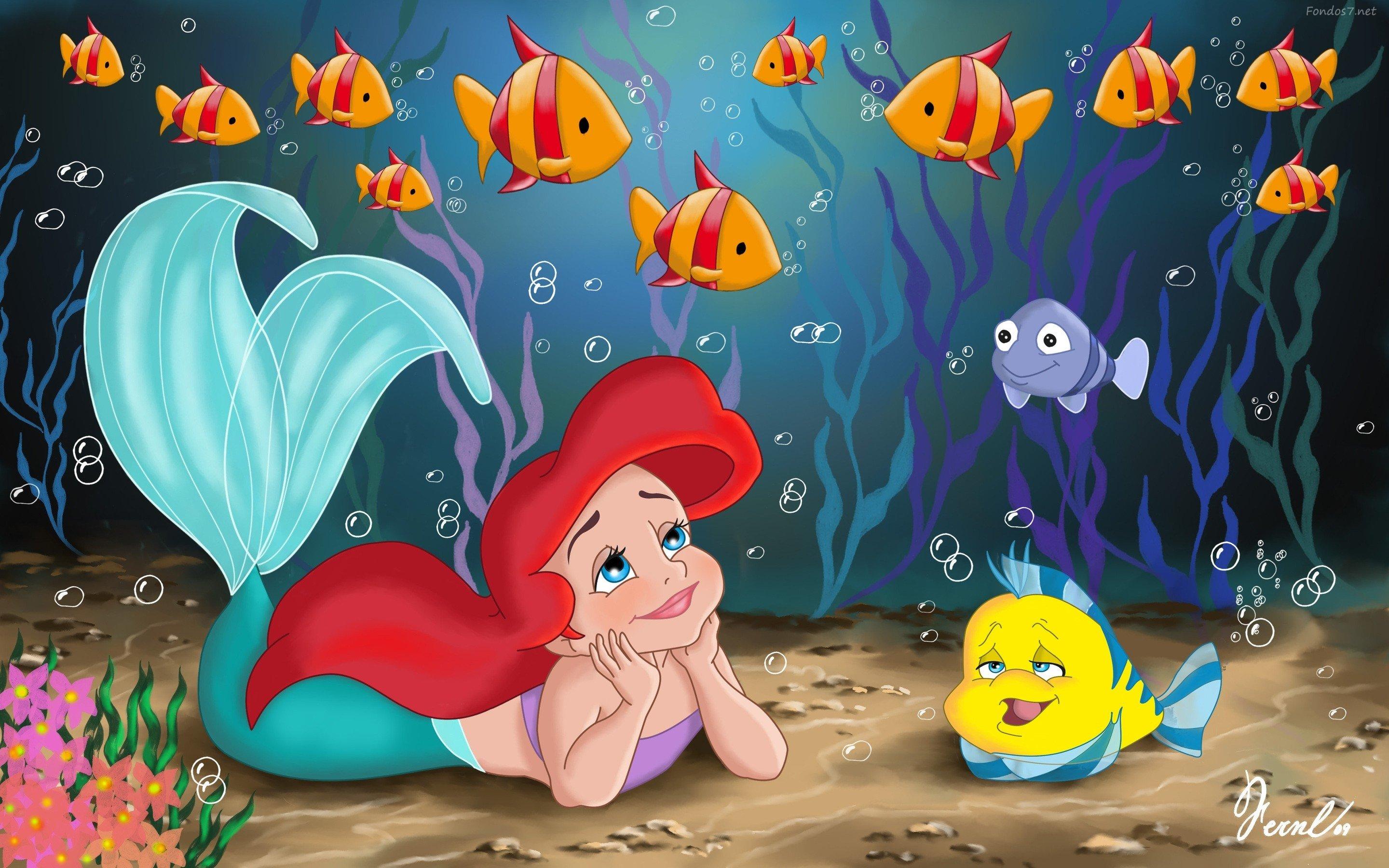 Ariel sirenetta con Flounder, 2880x1800 WQXGA, PC Desktop