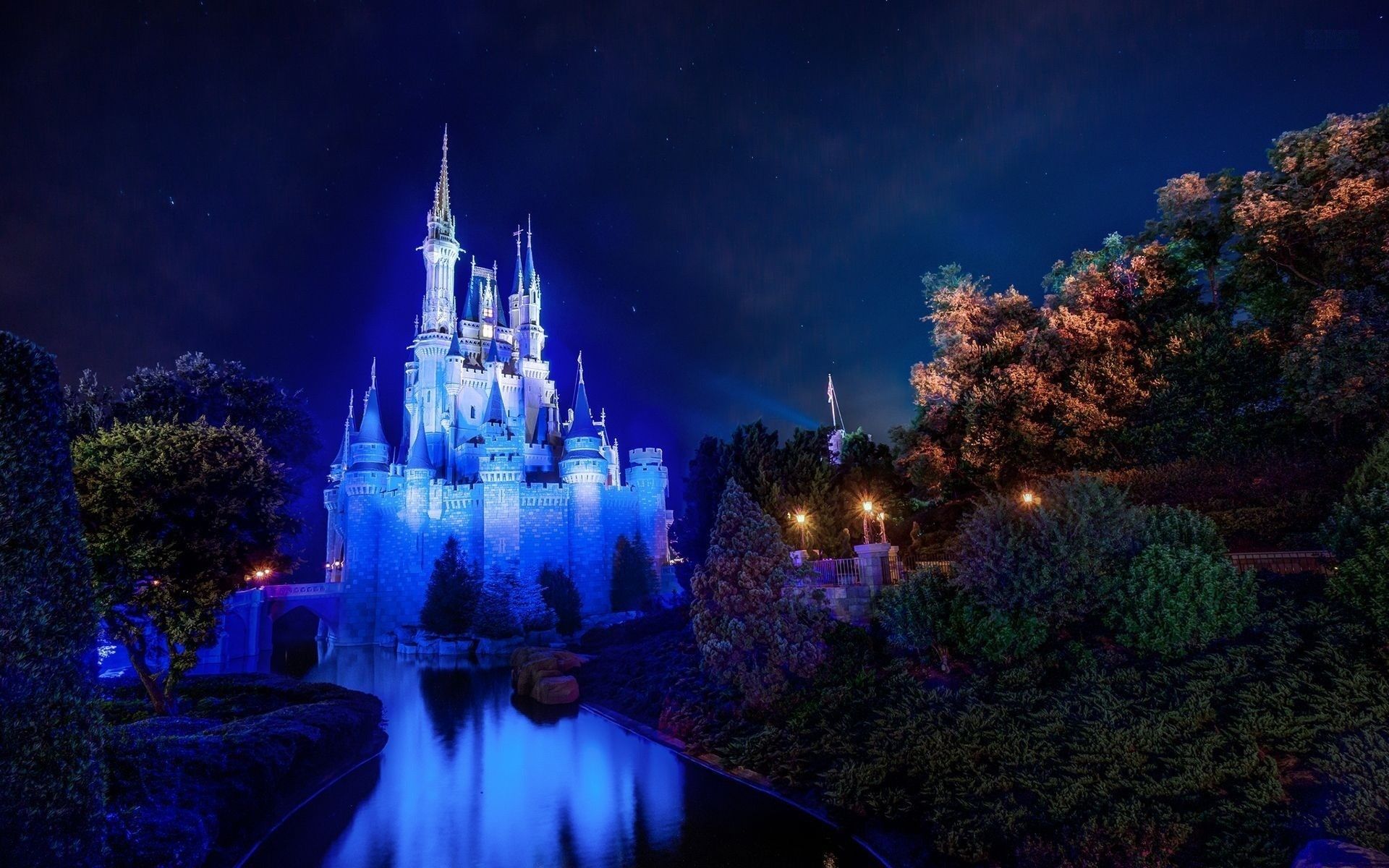 Castello Disney di notte, 1920x1200 Full HD+ WUXGA, Desktop