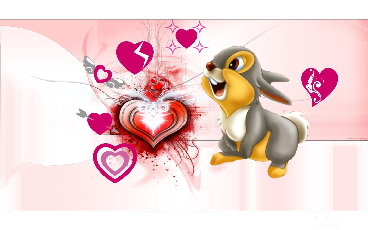 Coniglio Tamburino Disney cuori, classici d'animazione, 1440x900 HD, Desktop