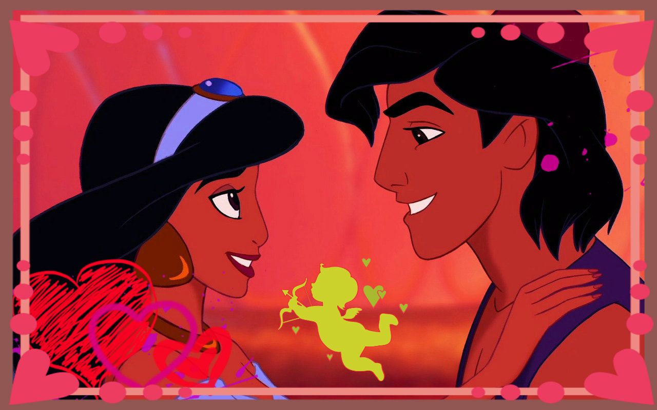 Jasmine e Aladdin San Valentino, 1280x800 HD, Desktop