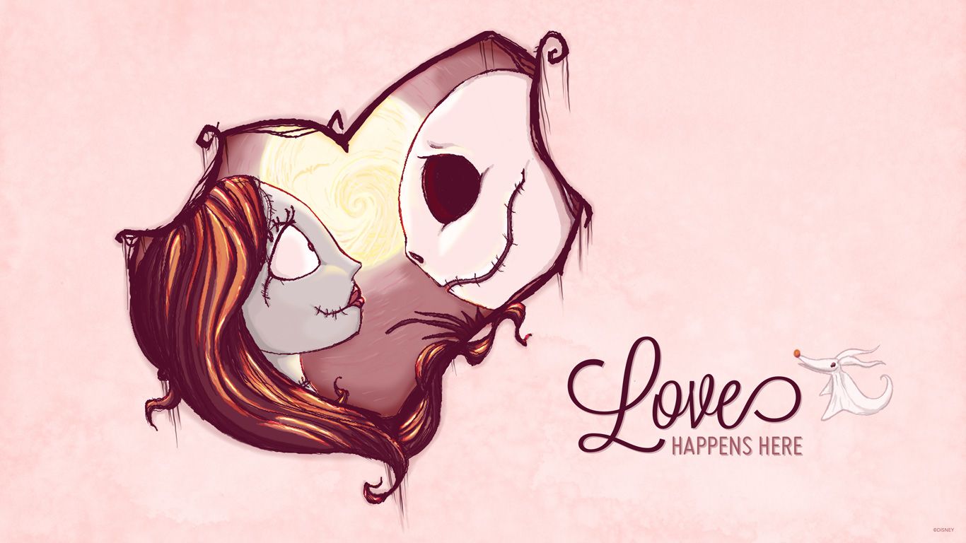 Jack e Sally San Valentino, 1366x768 HD, Desktop