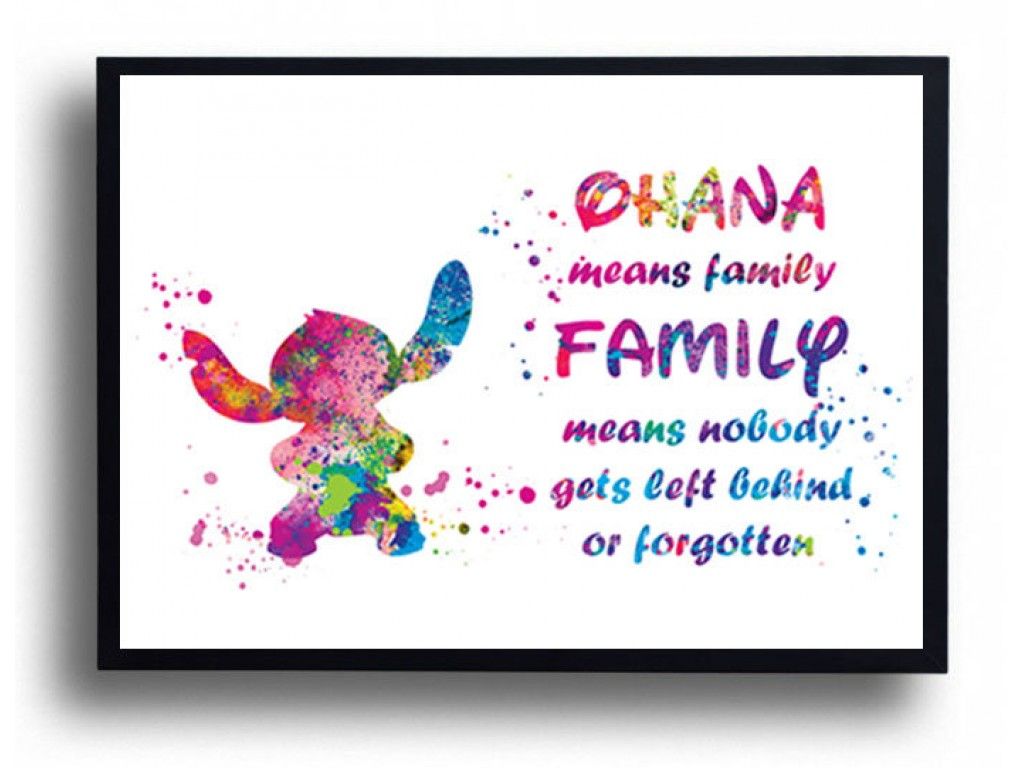 Stitch acquerello citazione Ohana, Lilo & Stitch, 1024x768 HD, PC