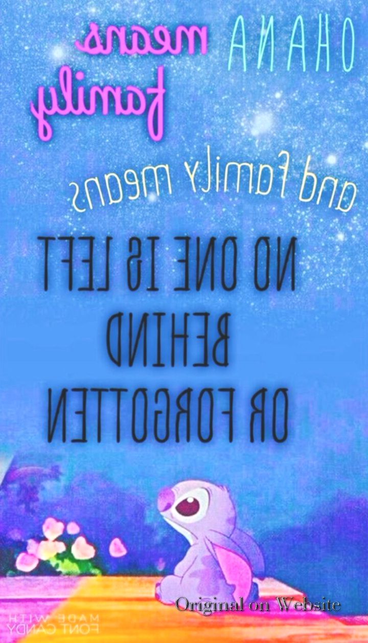 Stitch con citazione Ohana, 720x1257 Full HD Verticale, iPhone