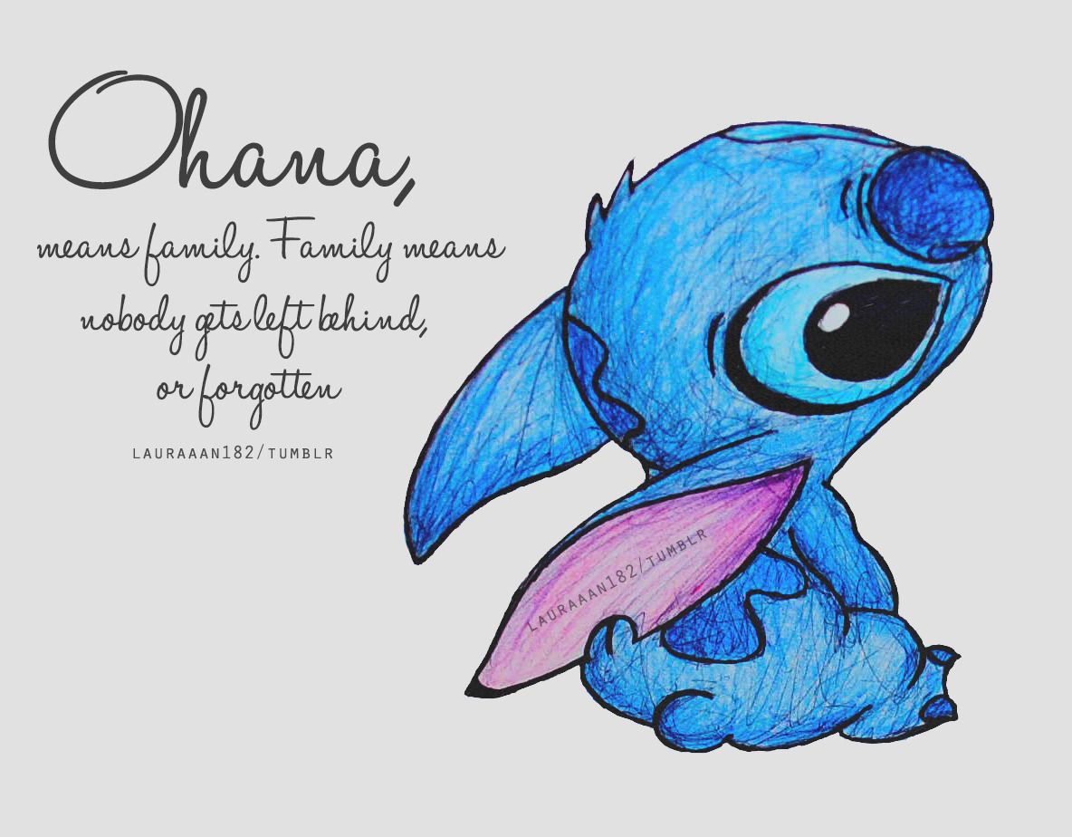 Stitch disegno citazione Ohana, 1184x924 HD, Laptop