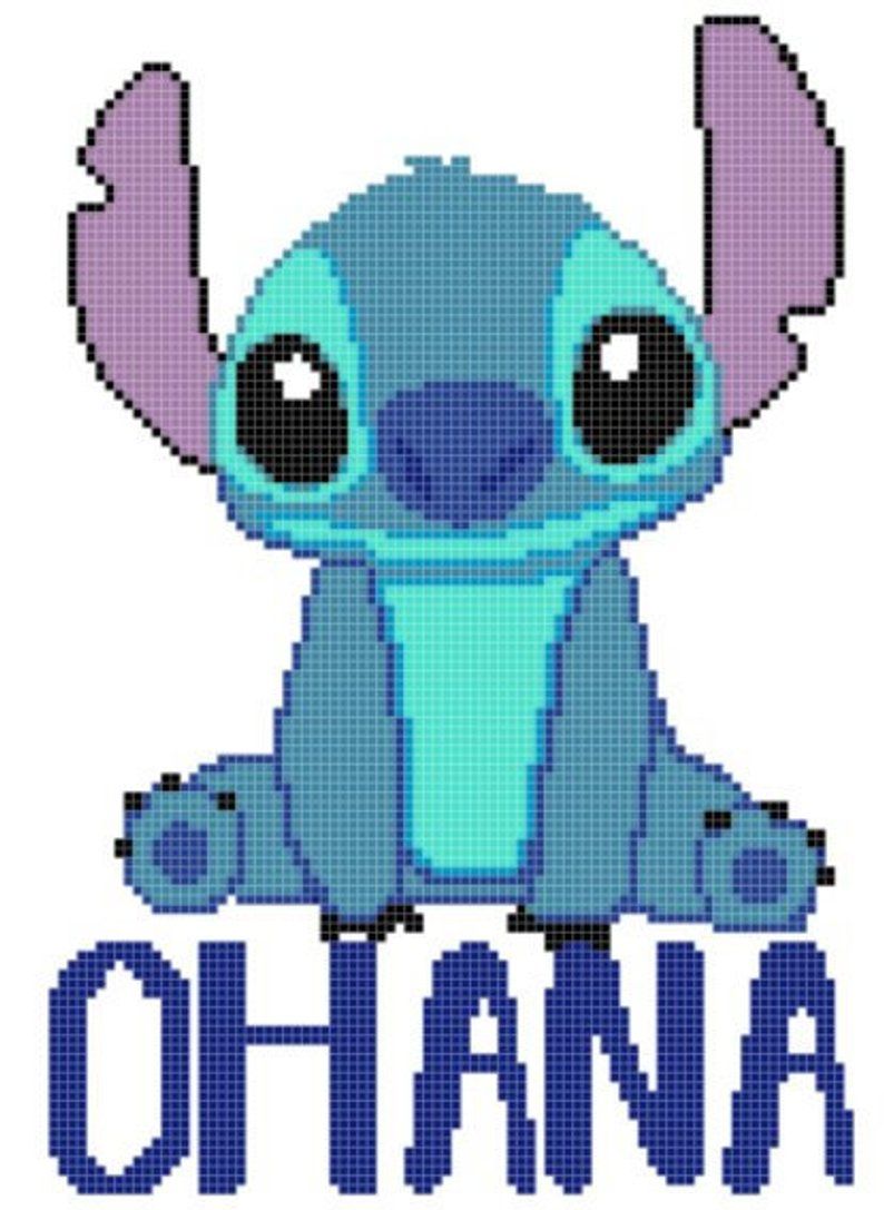 Stitch pixel art con Ohana, 794x1087 Verticale, Telefono