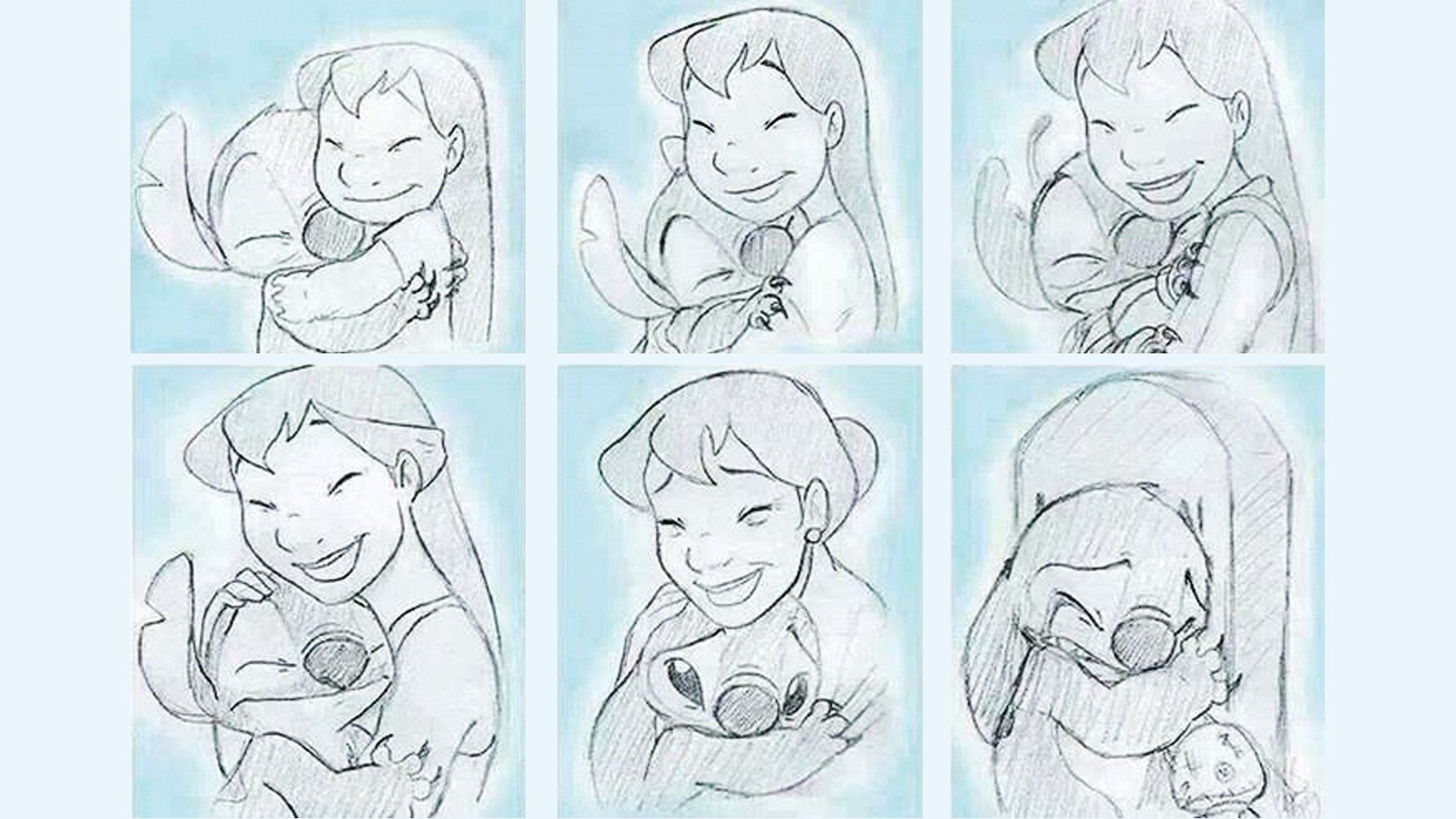 Lilo e Stitch schizzi, 1920x1080 1080p, PC