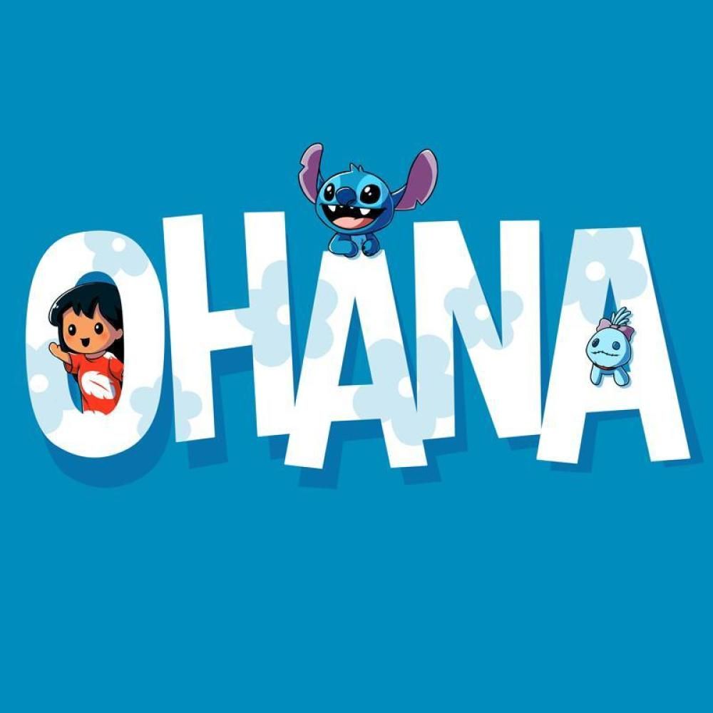 Stitch con scritta Ohana, 1000x1000 HD, PC
