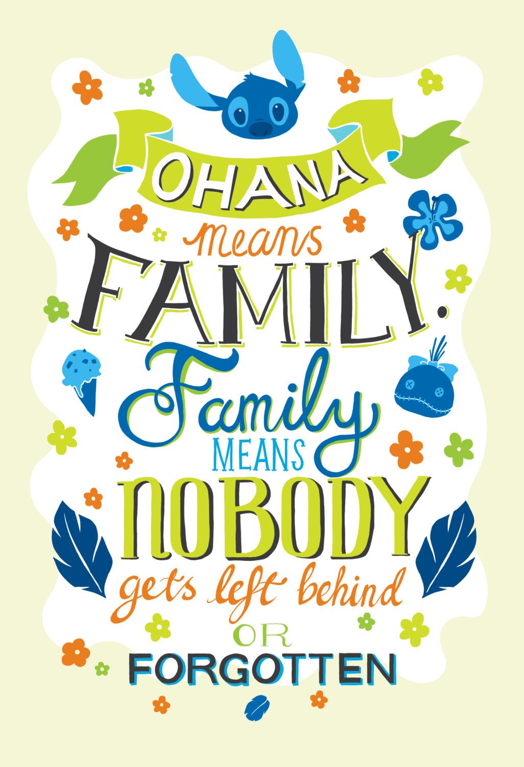 Stitch citazione Ohana famiglia, Disney, 1026x1500 Verticale, Mobile