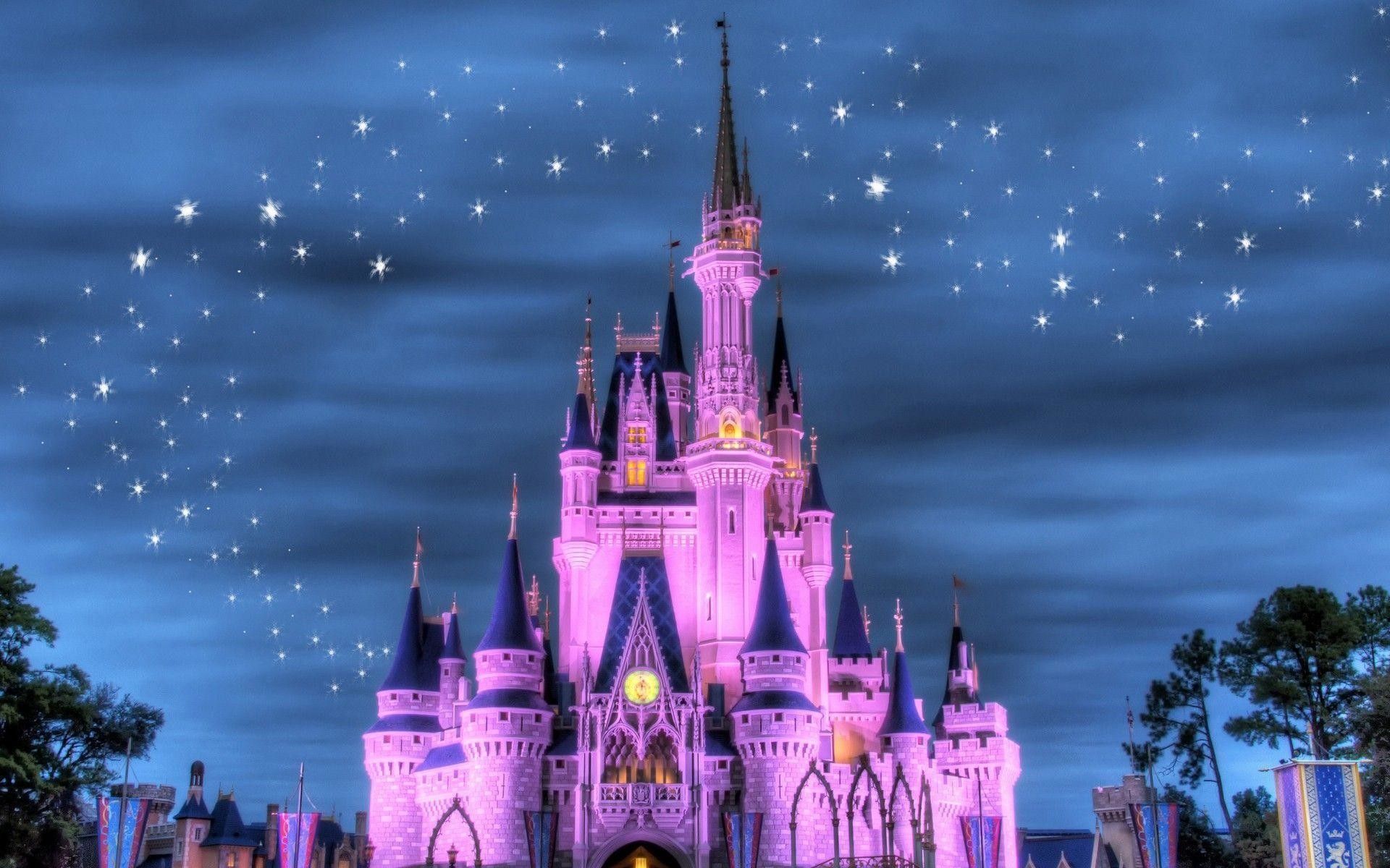 Castello Disney World notturno, 1920x1200 WUXGA, Desktop