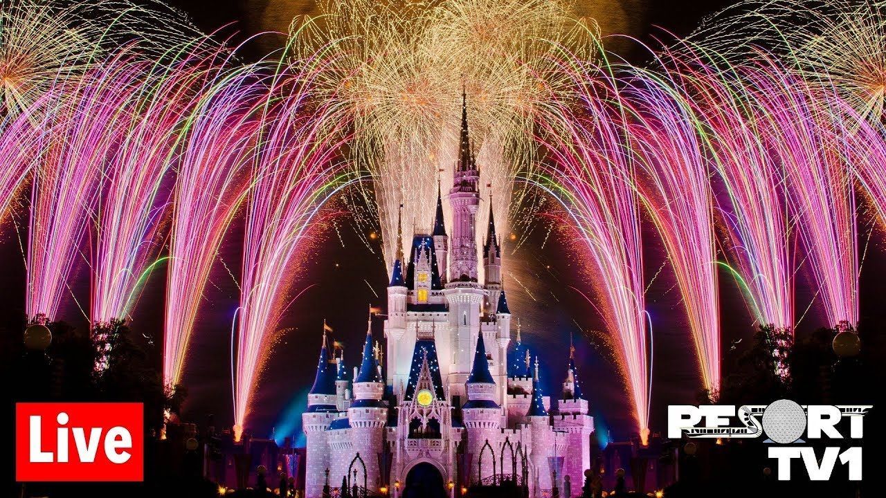 Fuochi artificio Castello Disney, 1280x720 HD, Desktop