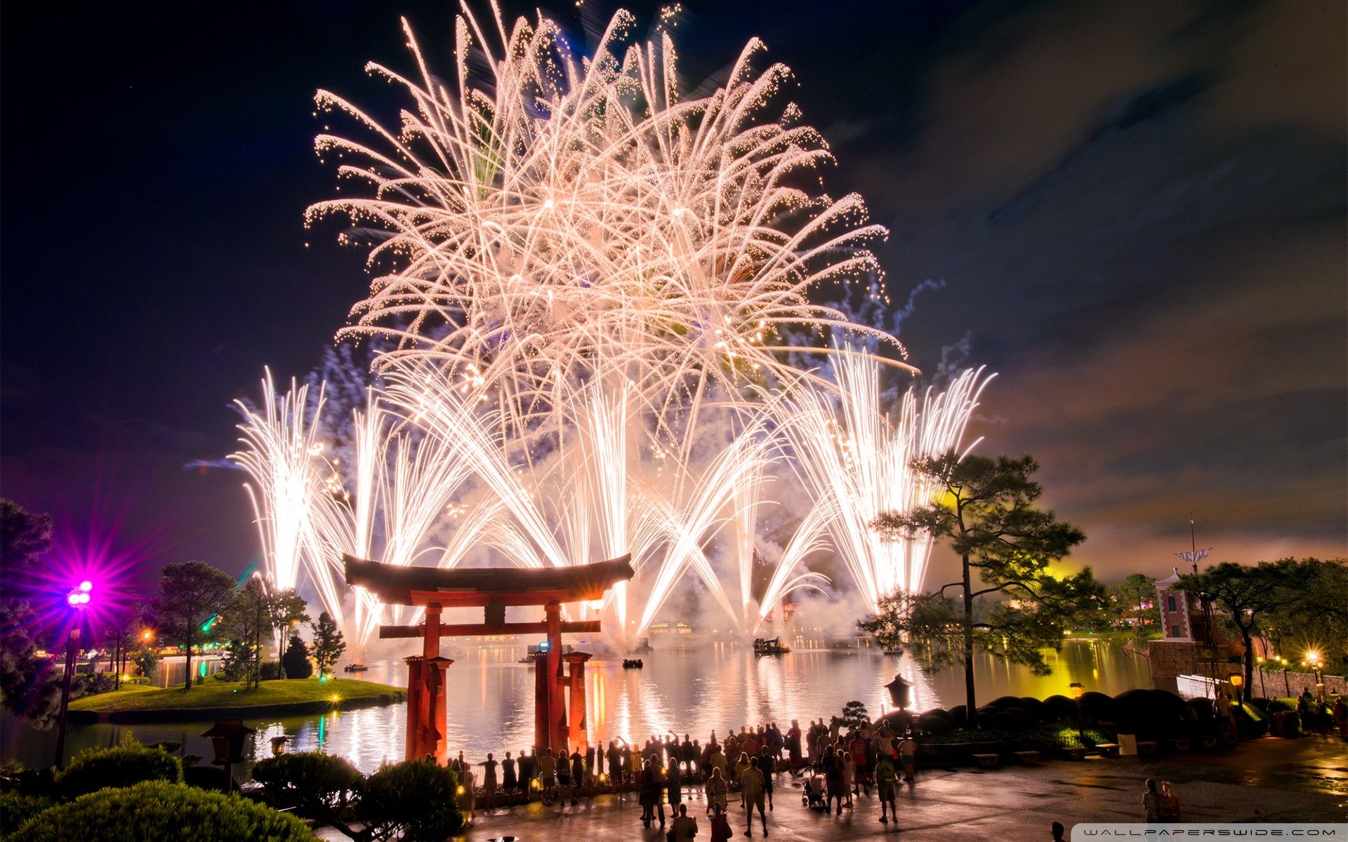 Fuochi d'artificio Epcot Disney World, 1920x1200 WUXGA, PC Desktop