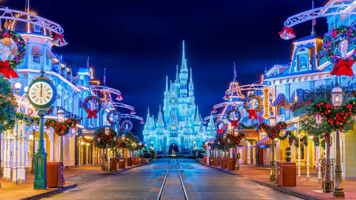 Castello Disney World natalizio, 1366x768 720p, Laptop