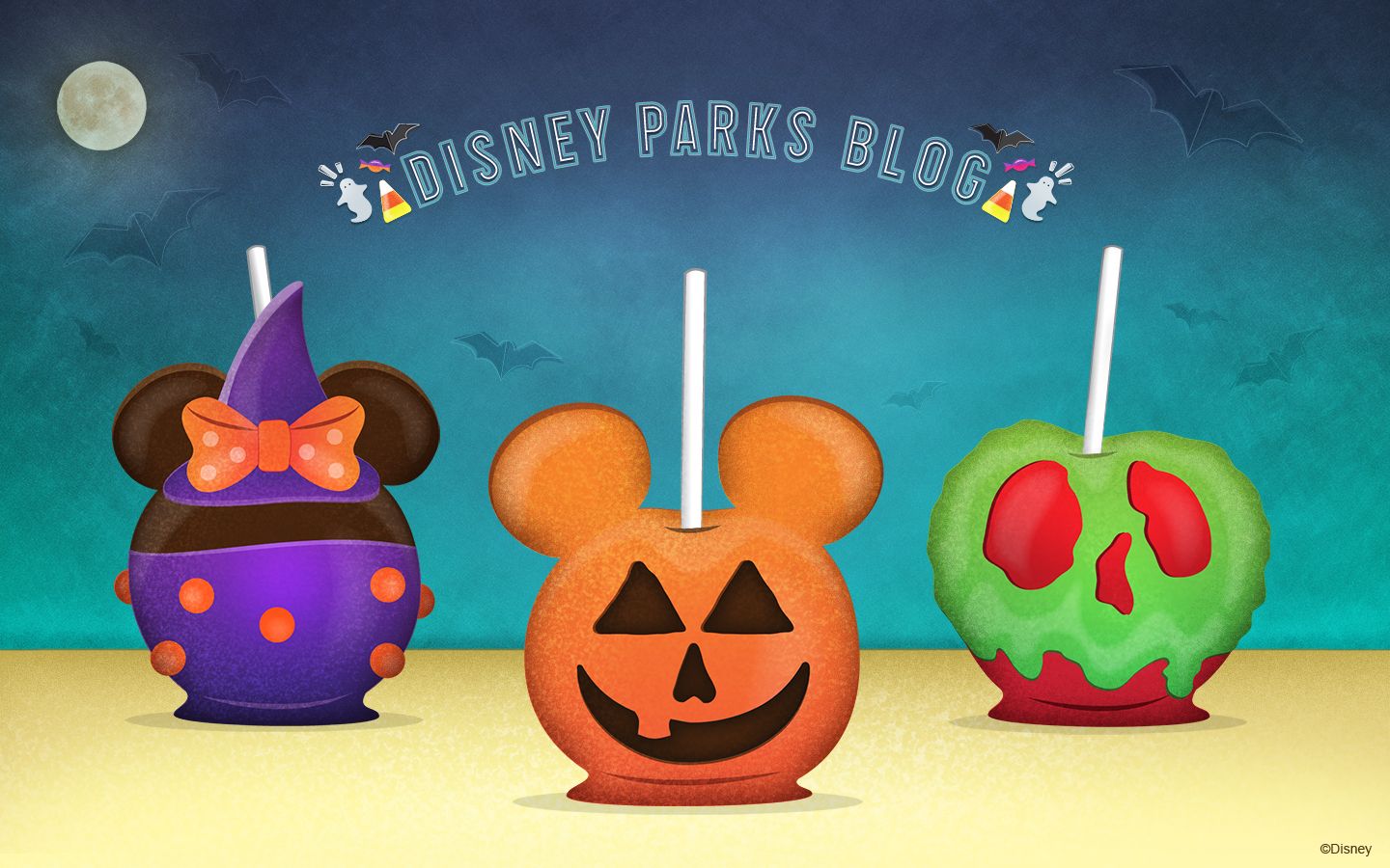 Mele caramellate Halloween Disney, classici d'animazione, 1440x900 720p, PC