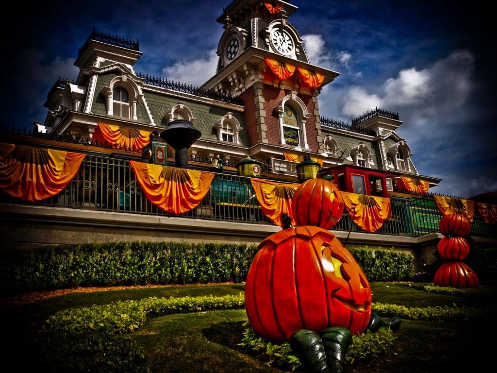 Disney World stazione Halloween zucche, 1024x768 HD, PC