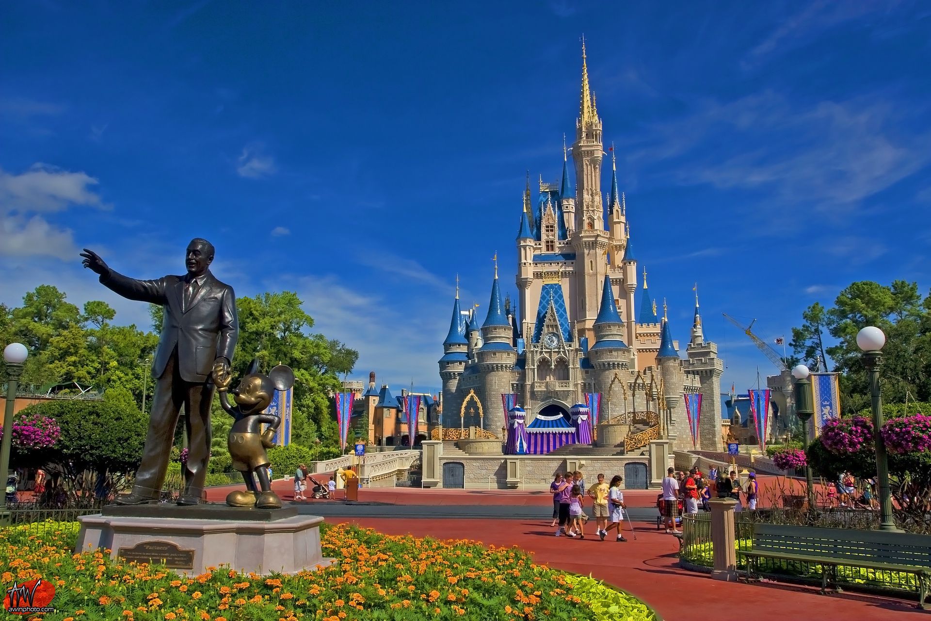 Castello Cenerentola Disney World, 1920x1280 Full HD+, Desktop