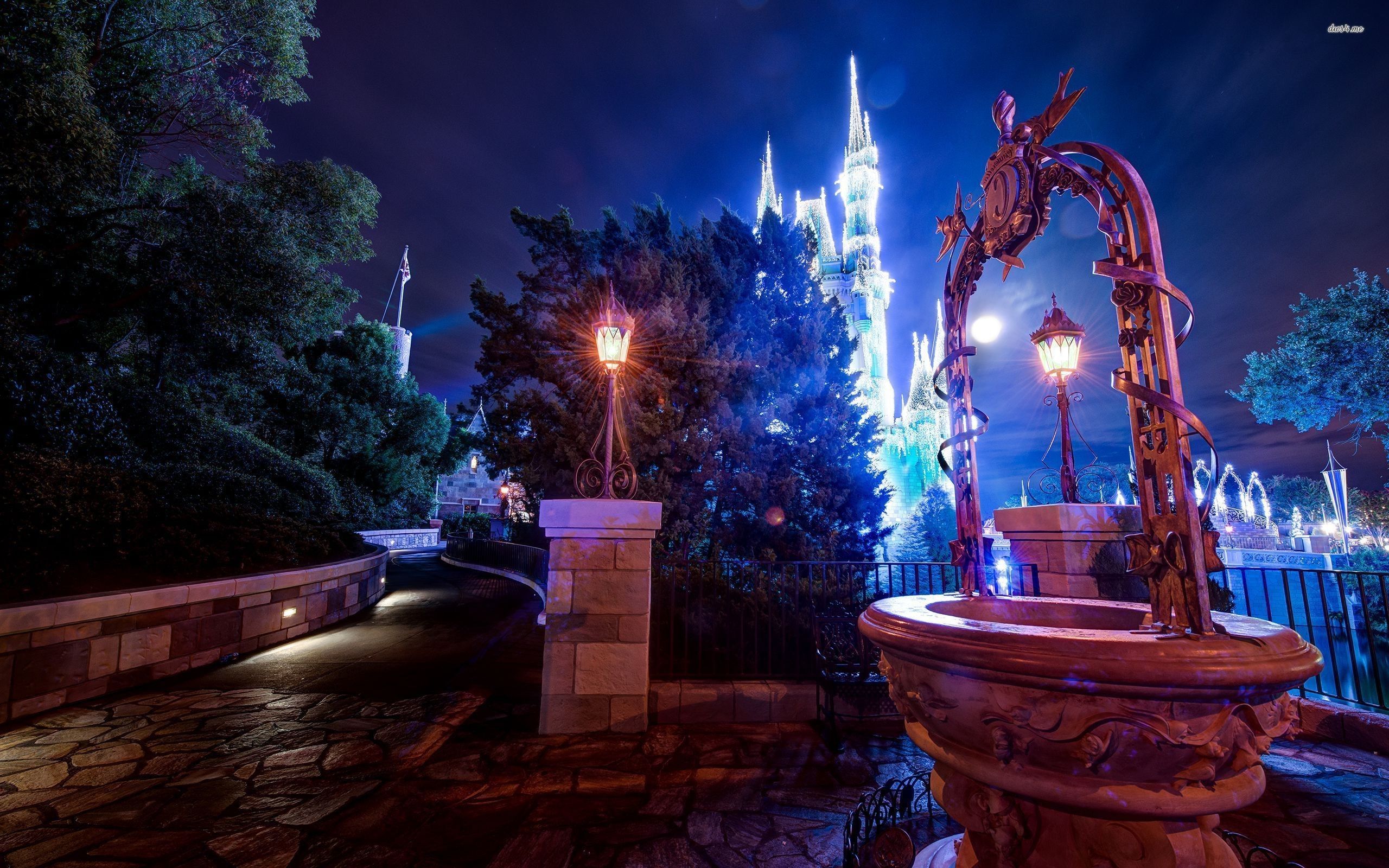 Castello Disney di notte, 2560x1600 WQXGA, PC Desktop