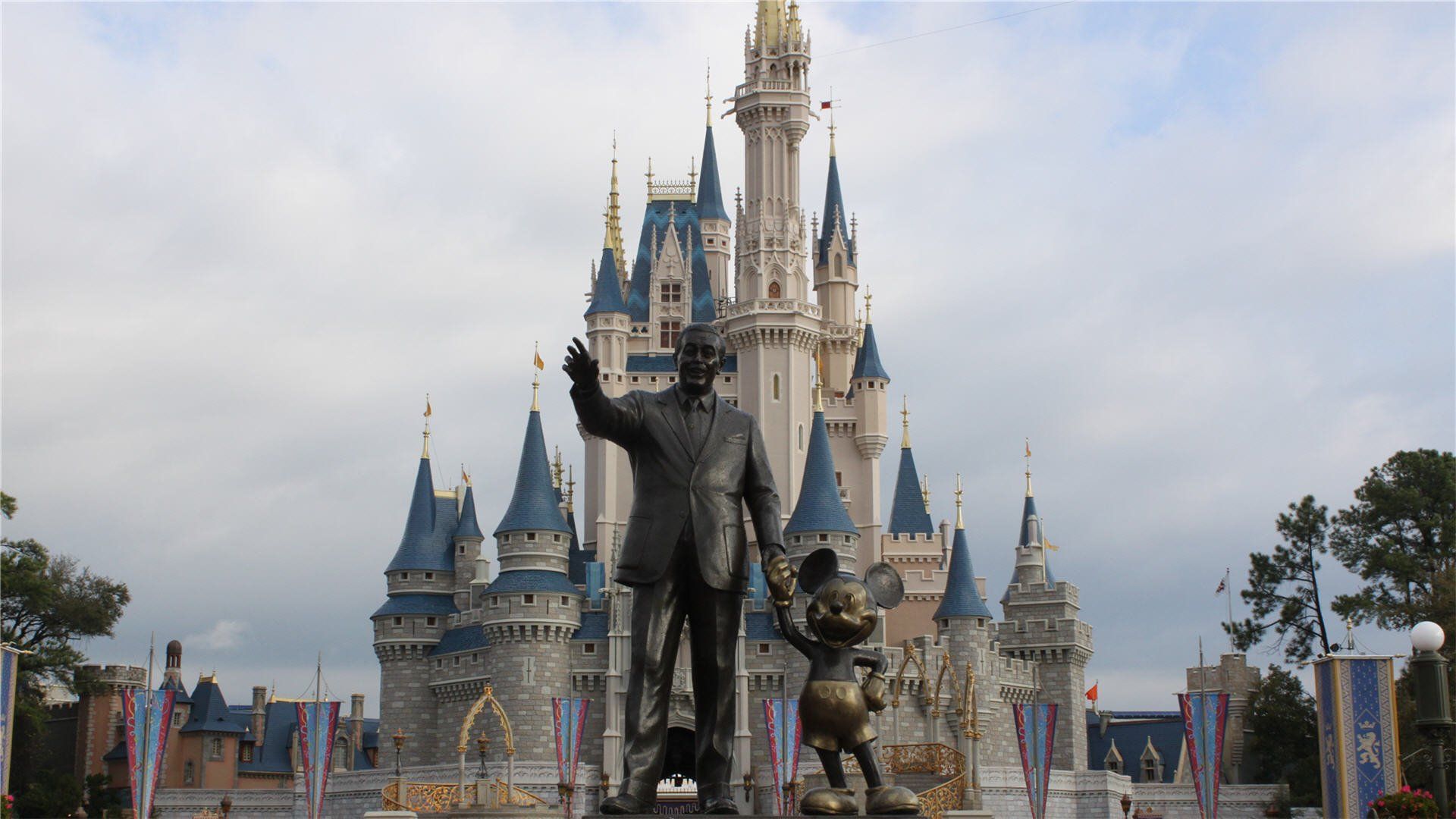 Castello Cenerentola Disney World palloncini, 1920x1080 Full HD, PC