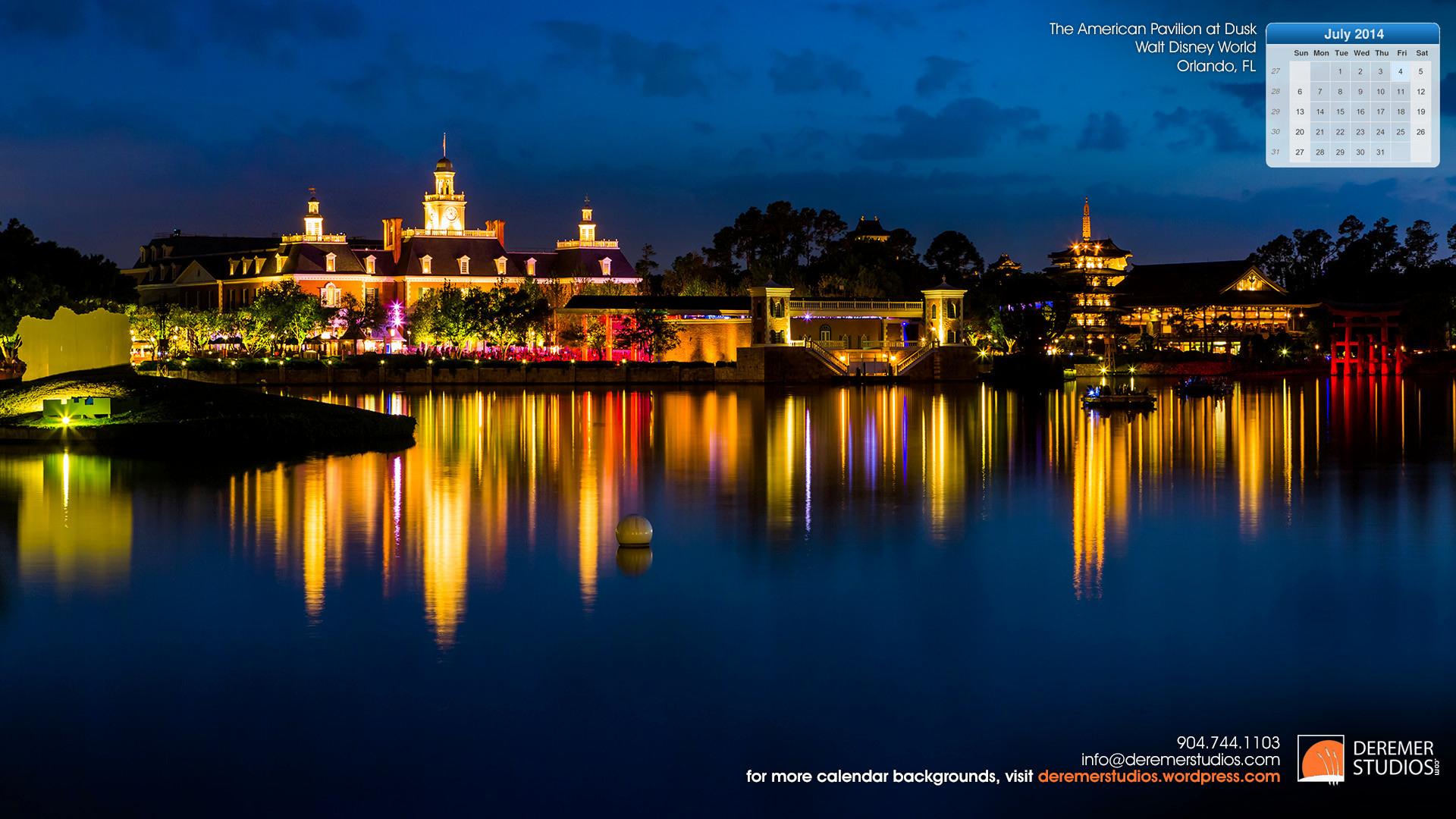 Epcot Disney World notturno, Walt Disney World, 1920x1080 Full HD 1080p, Desktop