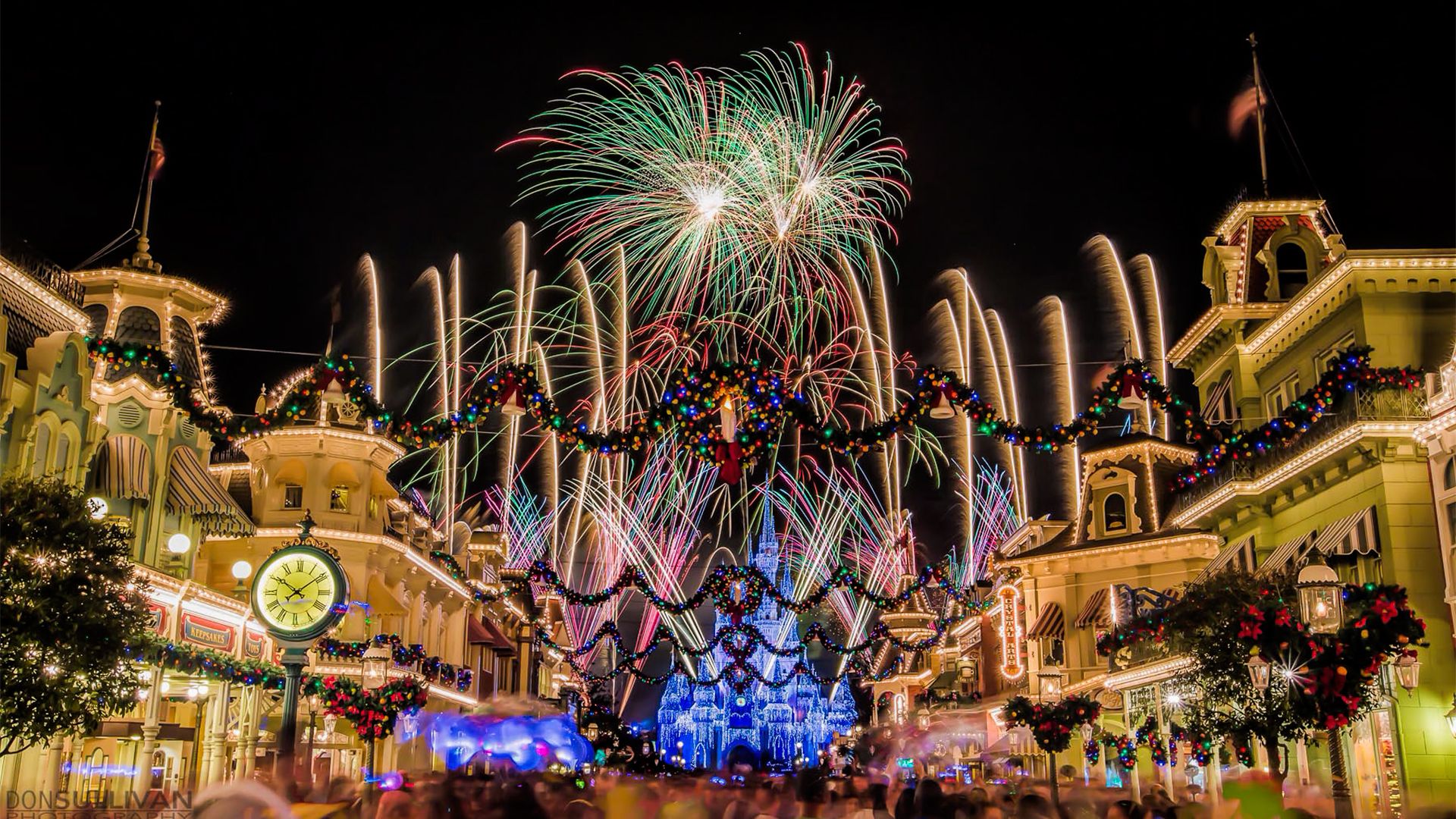 Disney World fuochi d'artificio notturni, 1920x1080 Full HD 1080p, Monitor Gaming