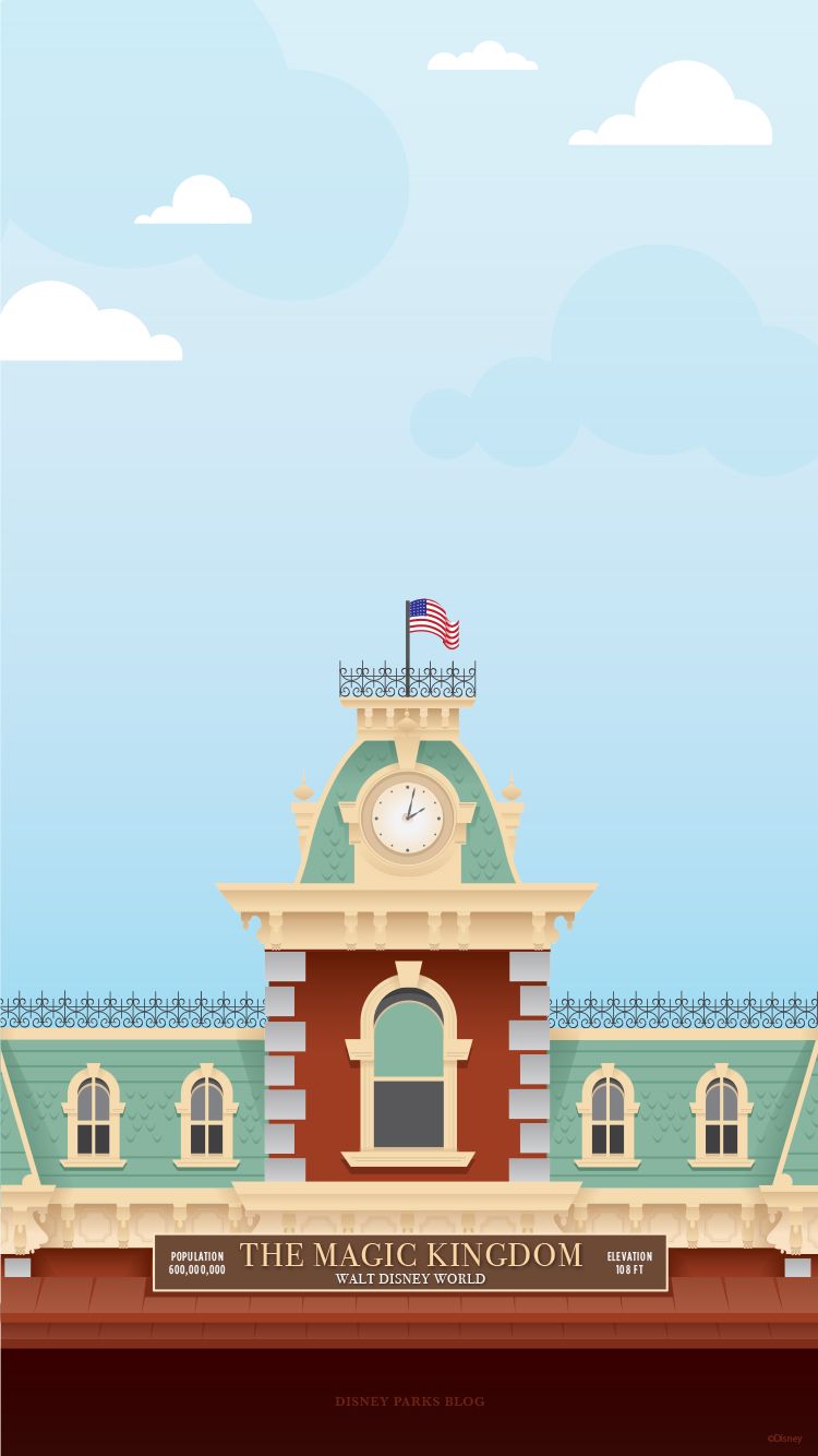 Stazione treno Magic Kingdom Disney, 750x1334 Verticale, iPhone Pro Max